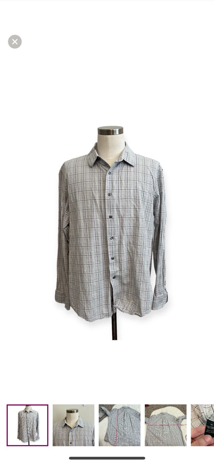 Apt. 9 Apt. 9 XL slim fit plaid button down shirt Size US XL / EU 56 / 4 - 1 Thumbnail