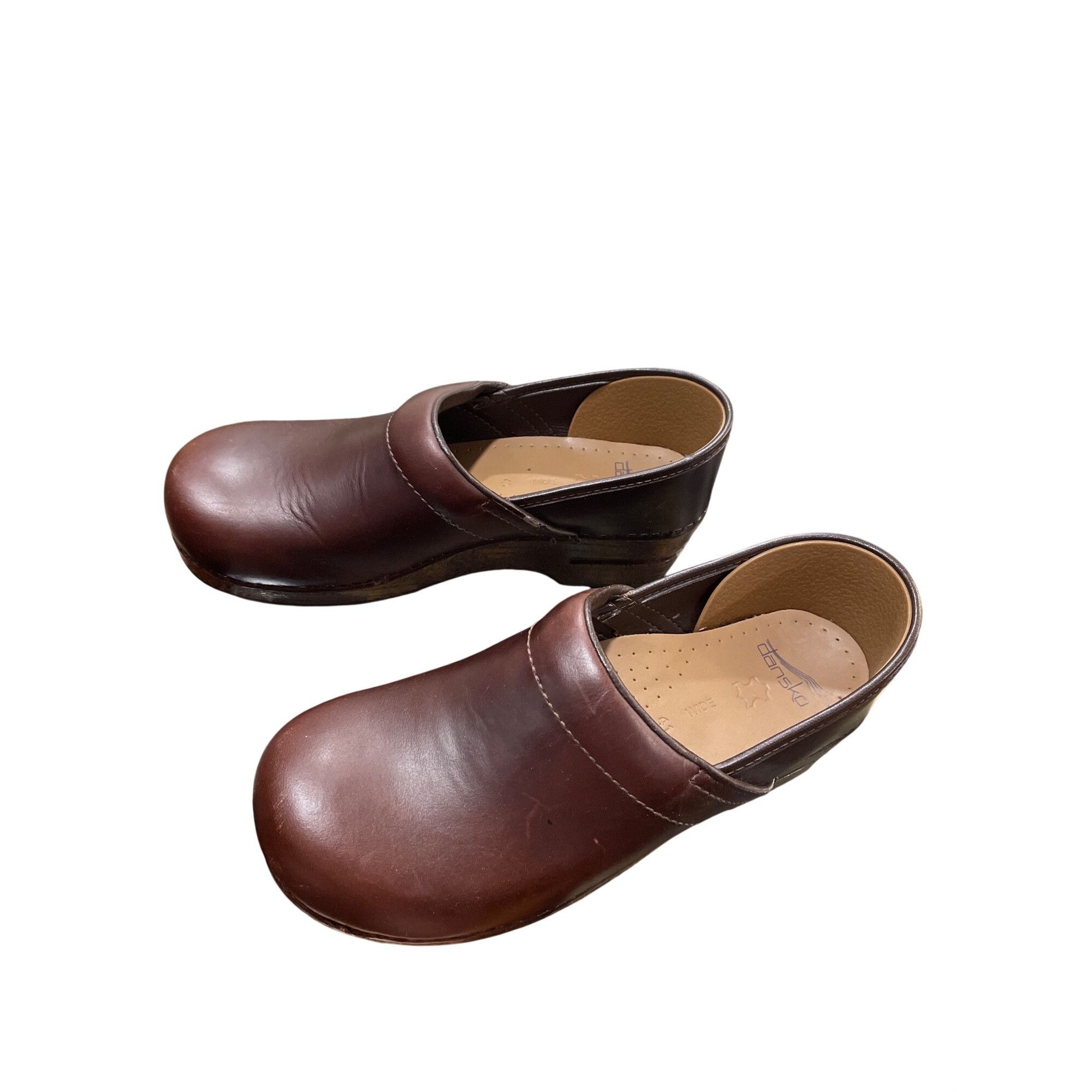 Dansko Dansko wms brown leather nursing day wear mules clogs sz 10- Size US 10 / IT 40 - 4 Thumbnail