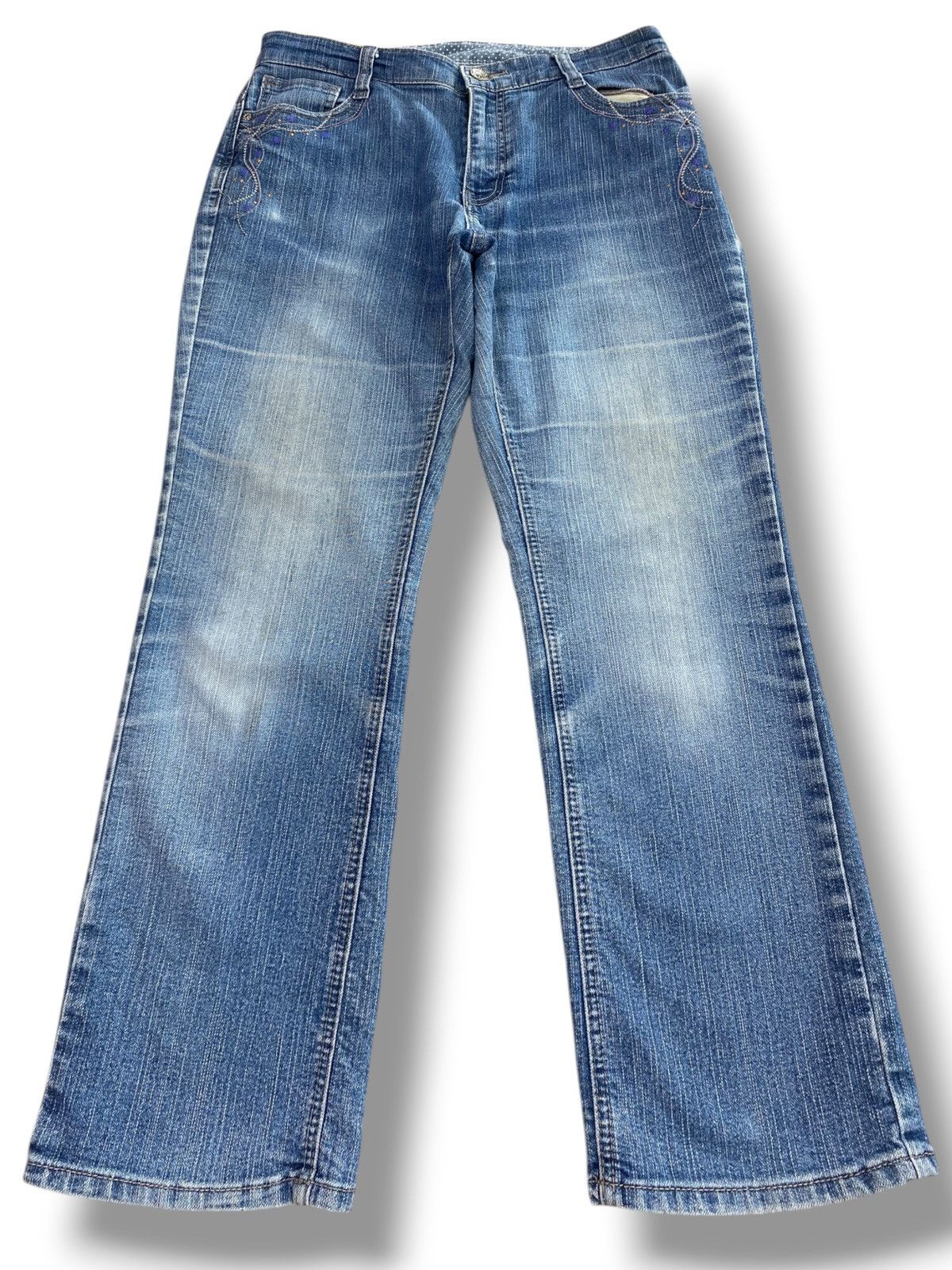 Japanese Brand Japanese Brand Embroidery Art Style Faded Wash Jeans Size US 30 / EU 46 - 1 Thumbnail
