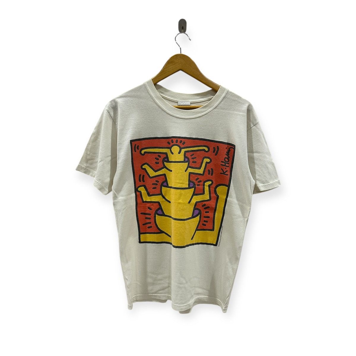 Keith Haring × Vintage vintage 1993 KEITH HARING pop shop artwork promo t-shirts Size US M / EU 48-50 / 2 - 1 Thumbnail