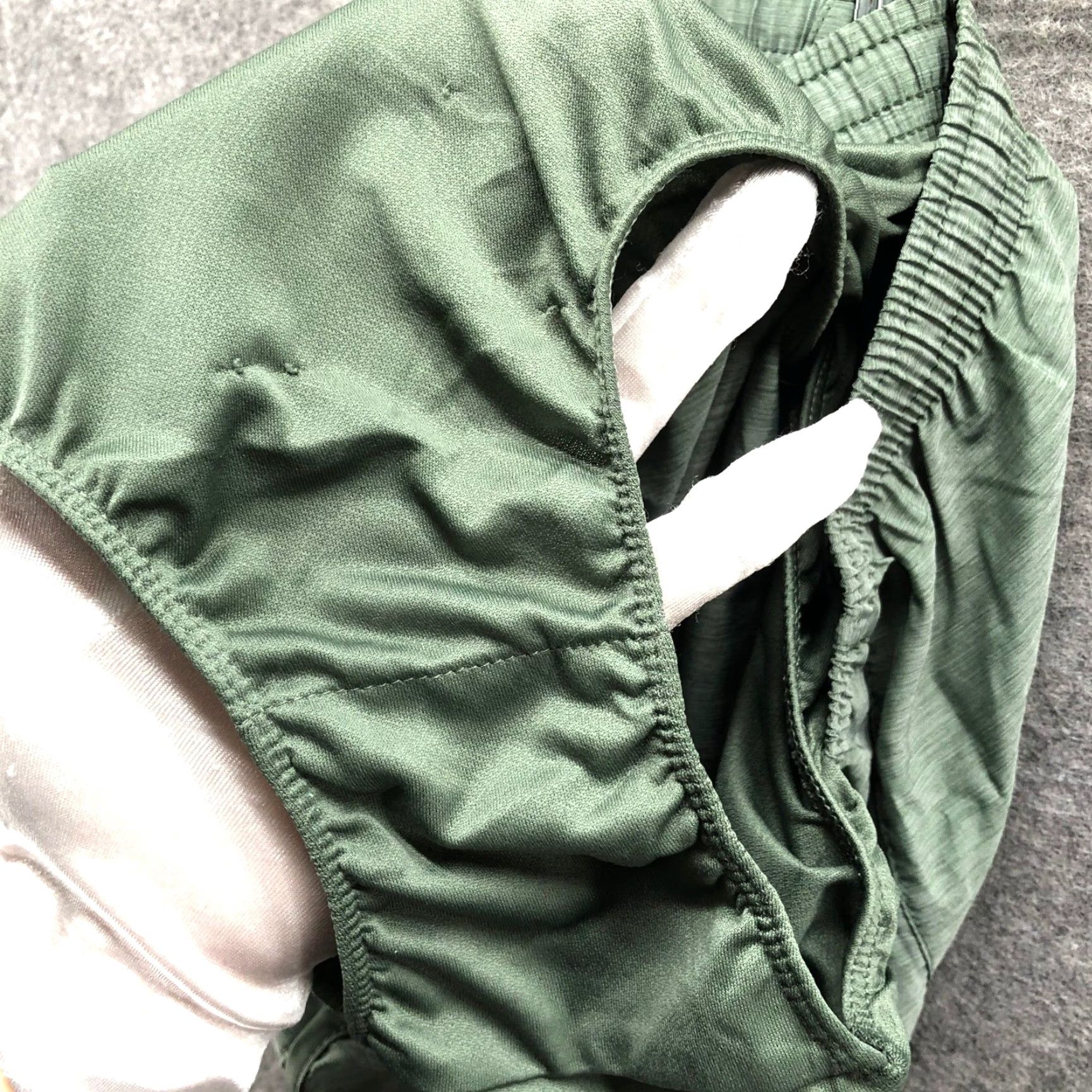 Nike VINTAGE Nike Dri-FIT Running Shorts Womens S Green Heathered Lined Drawstring 3.5" Inches Lightweight Moisture Wicking Athletic Shorts Mens? Size 28" / US 6 / IT 42 - 4 Thumbnail