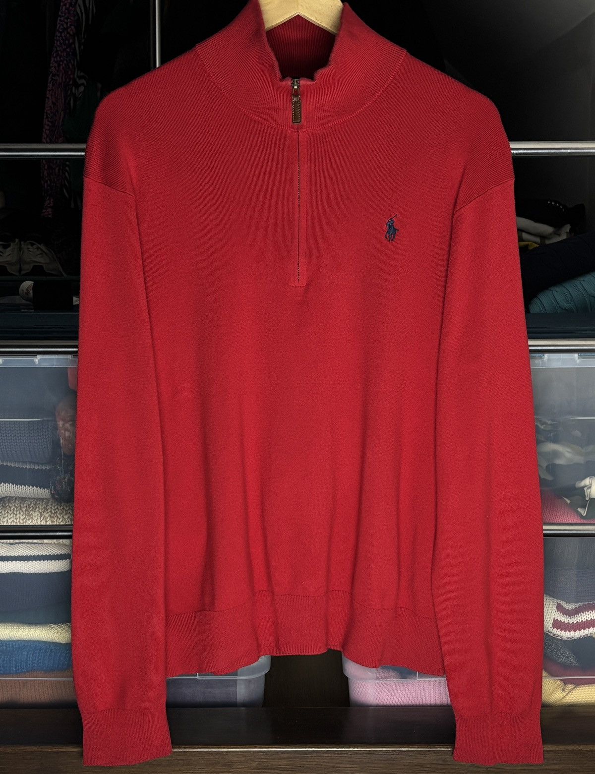 Polo Ralph Lauren Polo Ralph Lauren Pima Cotton Half Zip Sweater Size US L / EU 52-54 / 3 - 1 Thumbnail