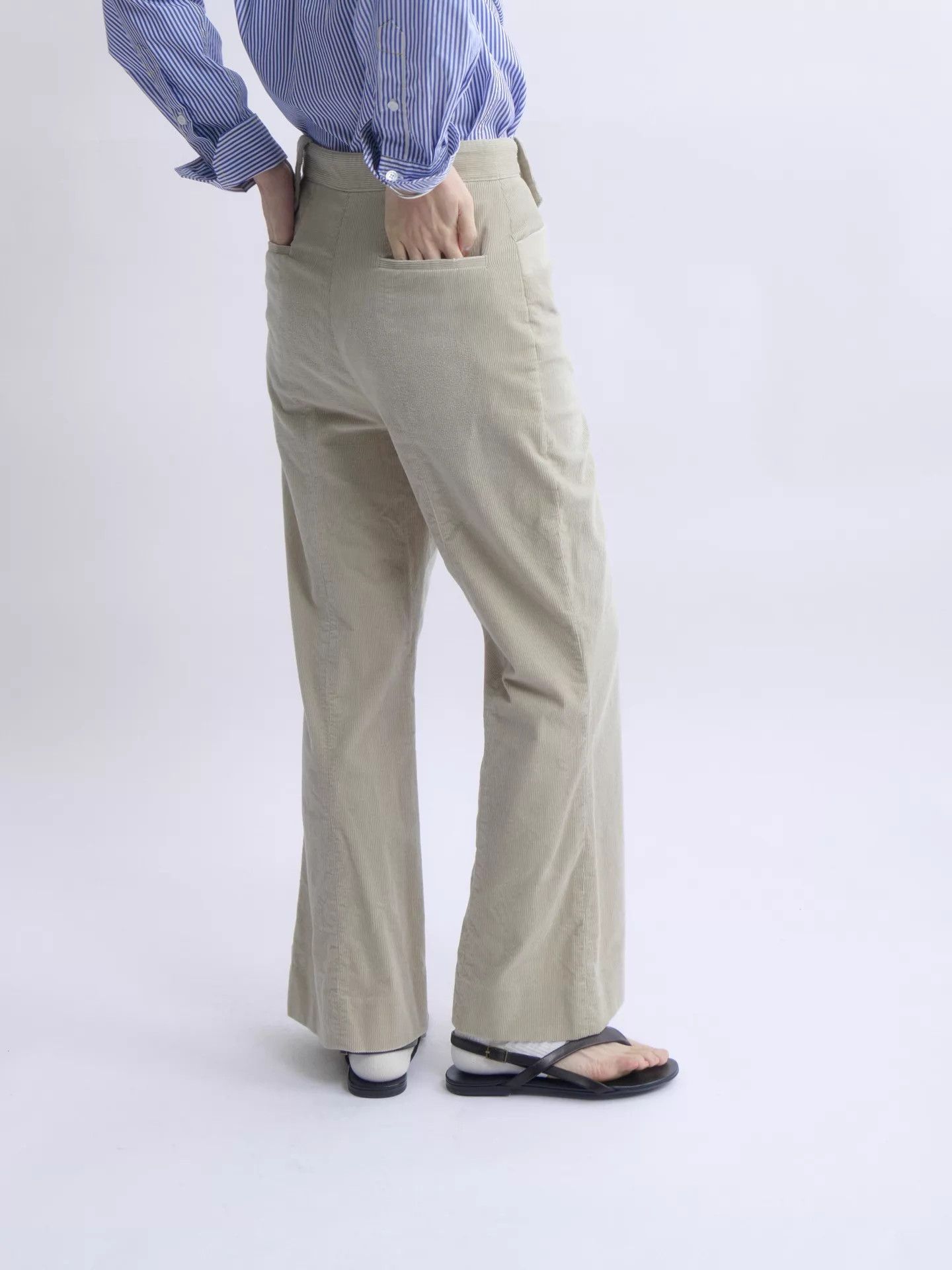 Miu Miu MIU MIU 2019AW Tie Belt Corduroy Military Wide Leg Pants Size 27" / US 4 / IT 40 - 5 Thumbnail
