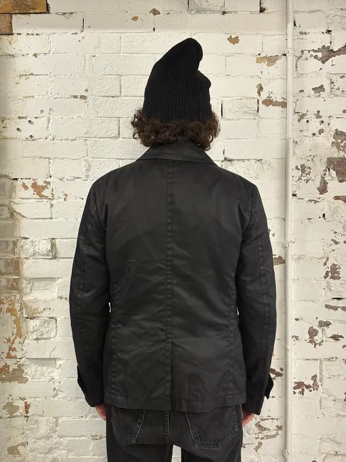 Gucci 2000s Gucci Black Waxed Buttoned Peacoat Jacket Size US M / EU 48-50 / 2 - 3 Thumbnail