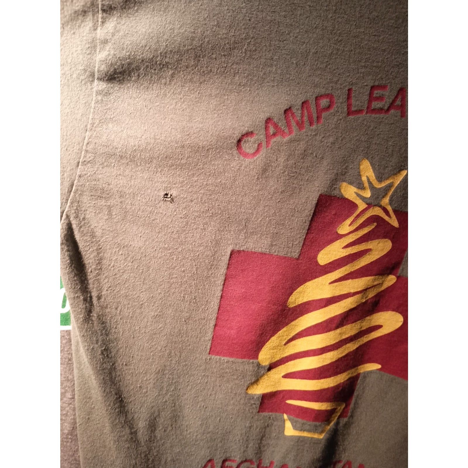 Gildan VINTAGE Gildan USA T-Shirt Mens Camp Leatherback Afghanistan Size M Green Size US M / EU 48-50 / 2 - 5 Thumbnail