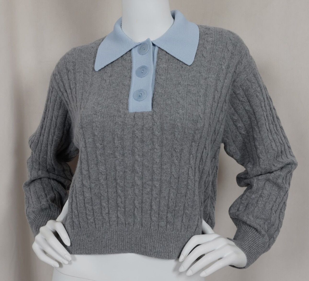 Designer × Sandro Sandro oldmoney style cable knit wool sweater Size S / US 4 / IT 40 - 2 Thumbnail