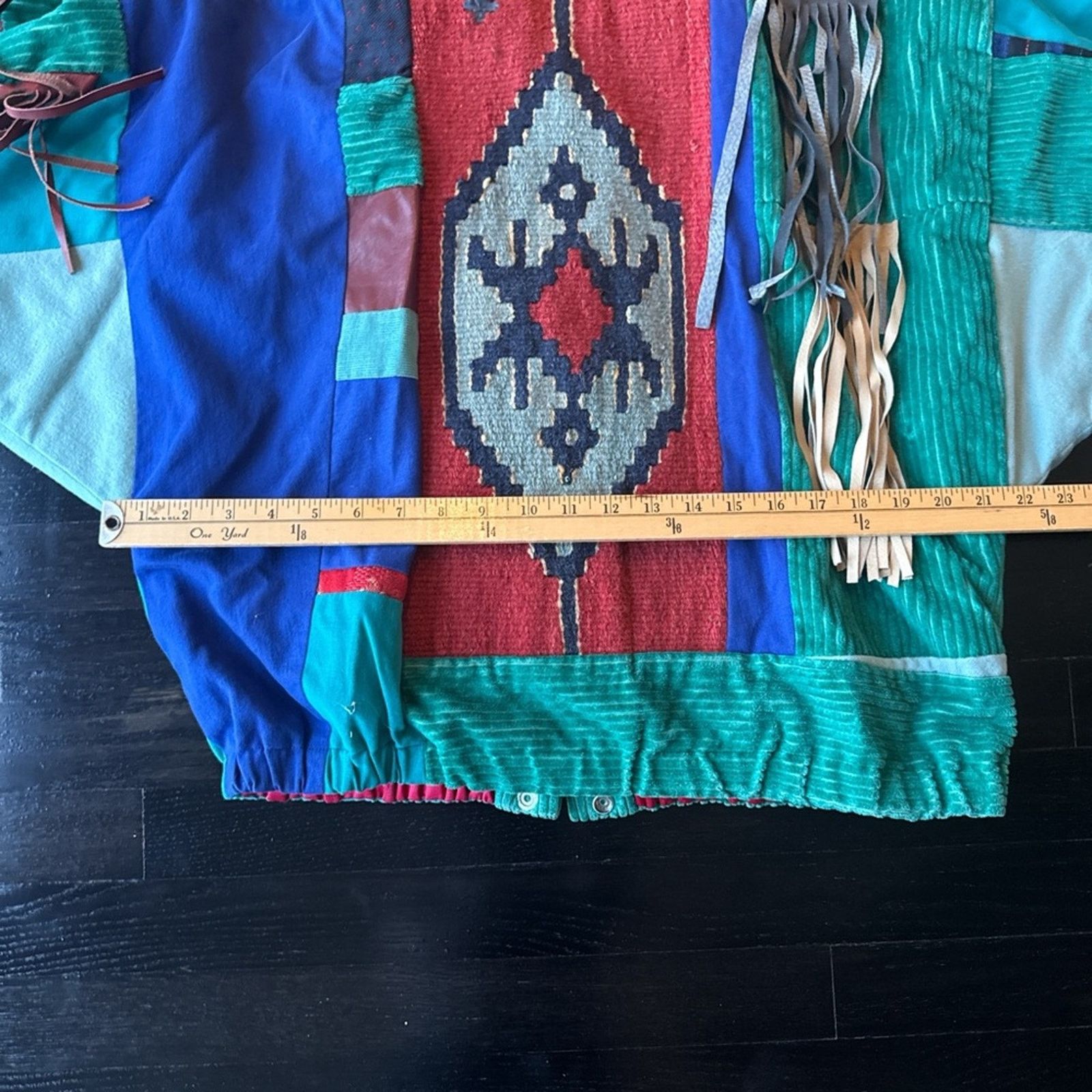 Other Vintage Santa Fe recreations Patchwork Jkt with Fringe Size M / US 6-8 / IT 42-44 - 8 Thumbnail