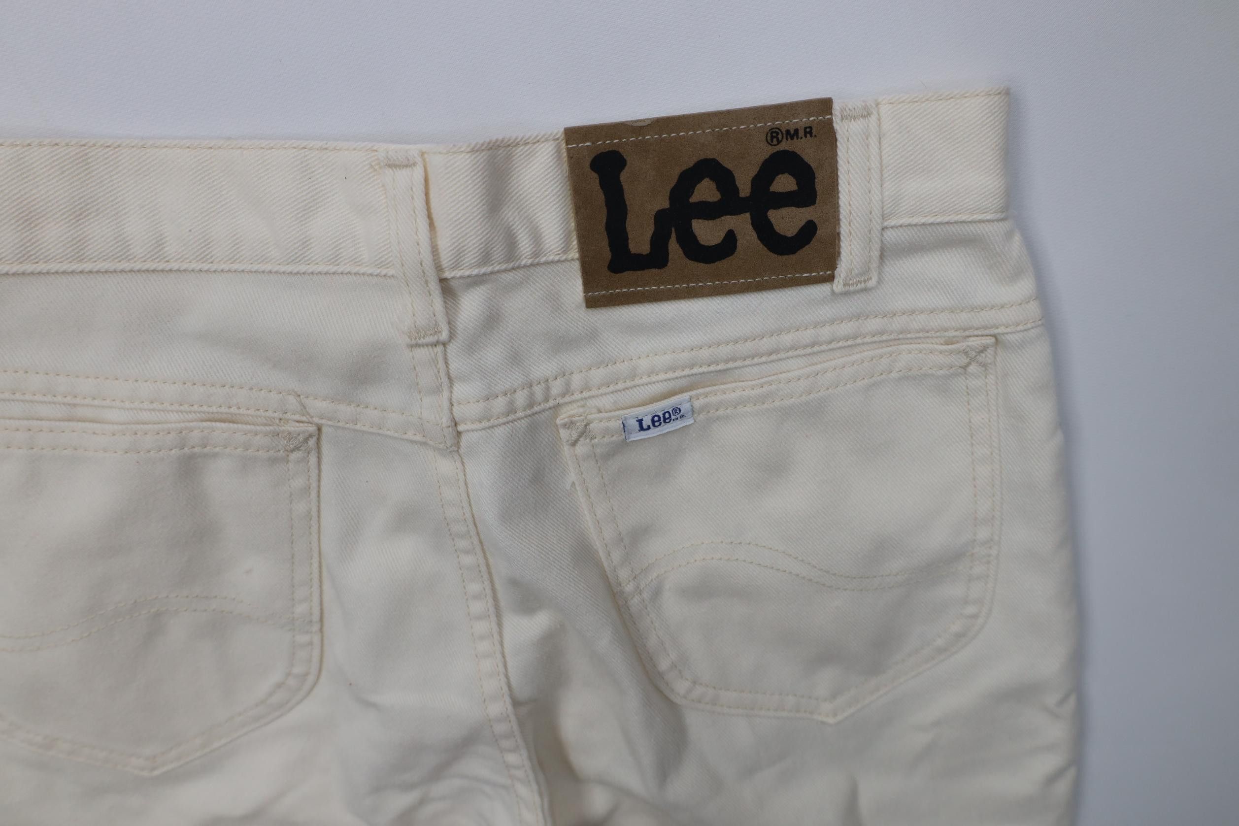 Lee Vintage 70s 80s Lee Flared Bootcut Jeans Cream Cotton USA Size US 30 / EU 46 - 17 Thumbnail