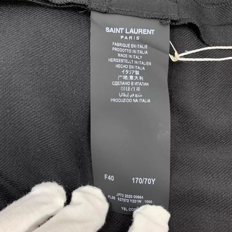 Saint Laurent Paris Saint Laurent Paris size M Black wool casual cropped trous Size US 27 - 6 Thumbnail