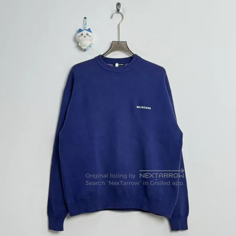 Balenciaga Balenciaga Blue Cola Logo Sweater S Size US S / EU 44-46 / 1 - 1 Thumbnail