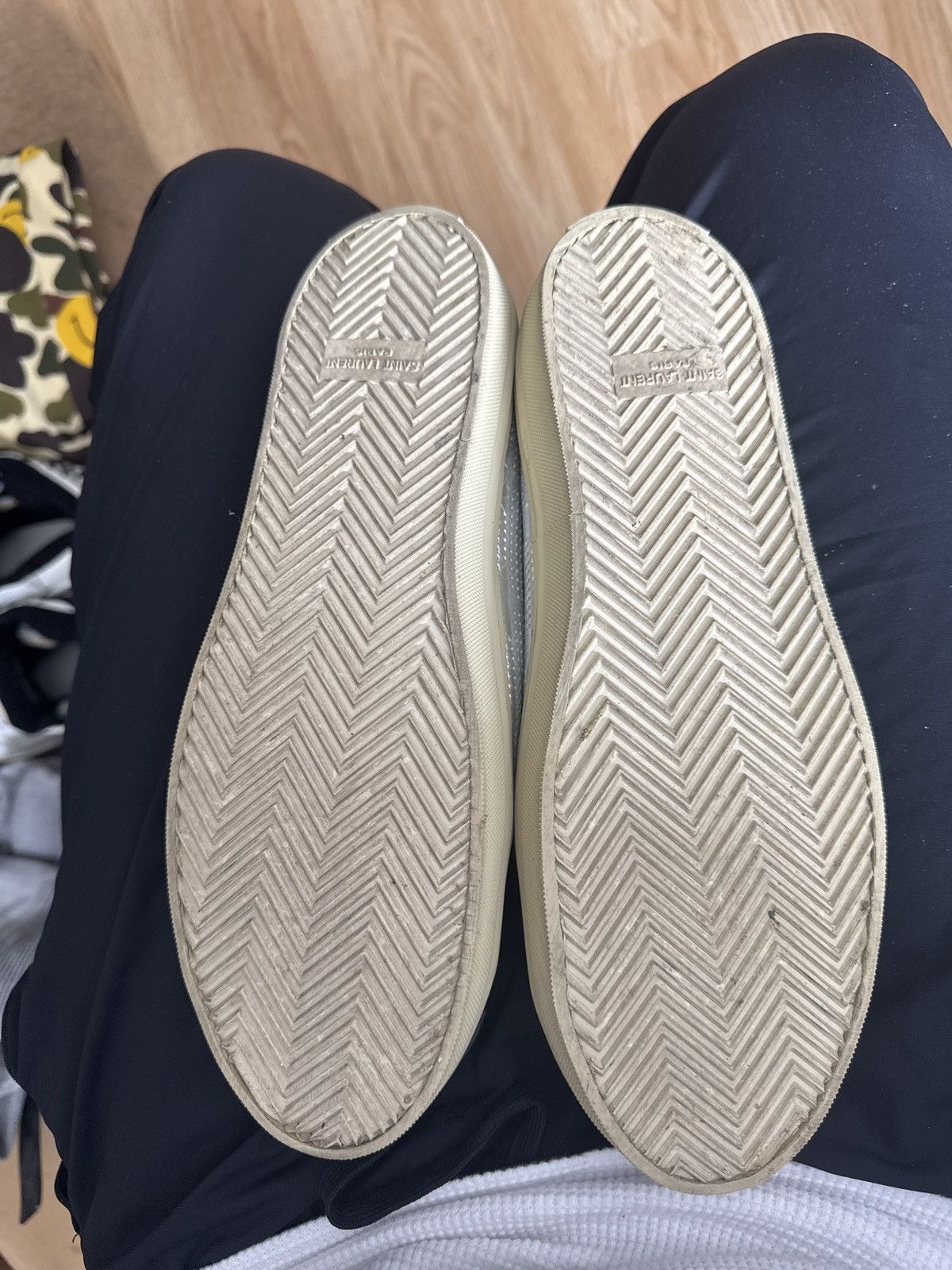 Saint Laurent Paris Saint Laurent Metallic Star Rivington Sneakers Size US 10 / EU 43 - 4 Thumbnail