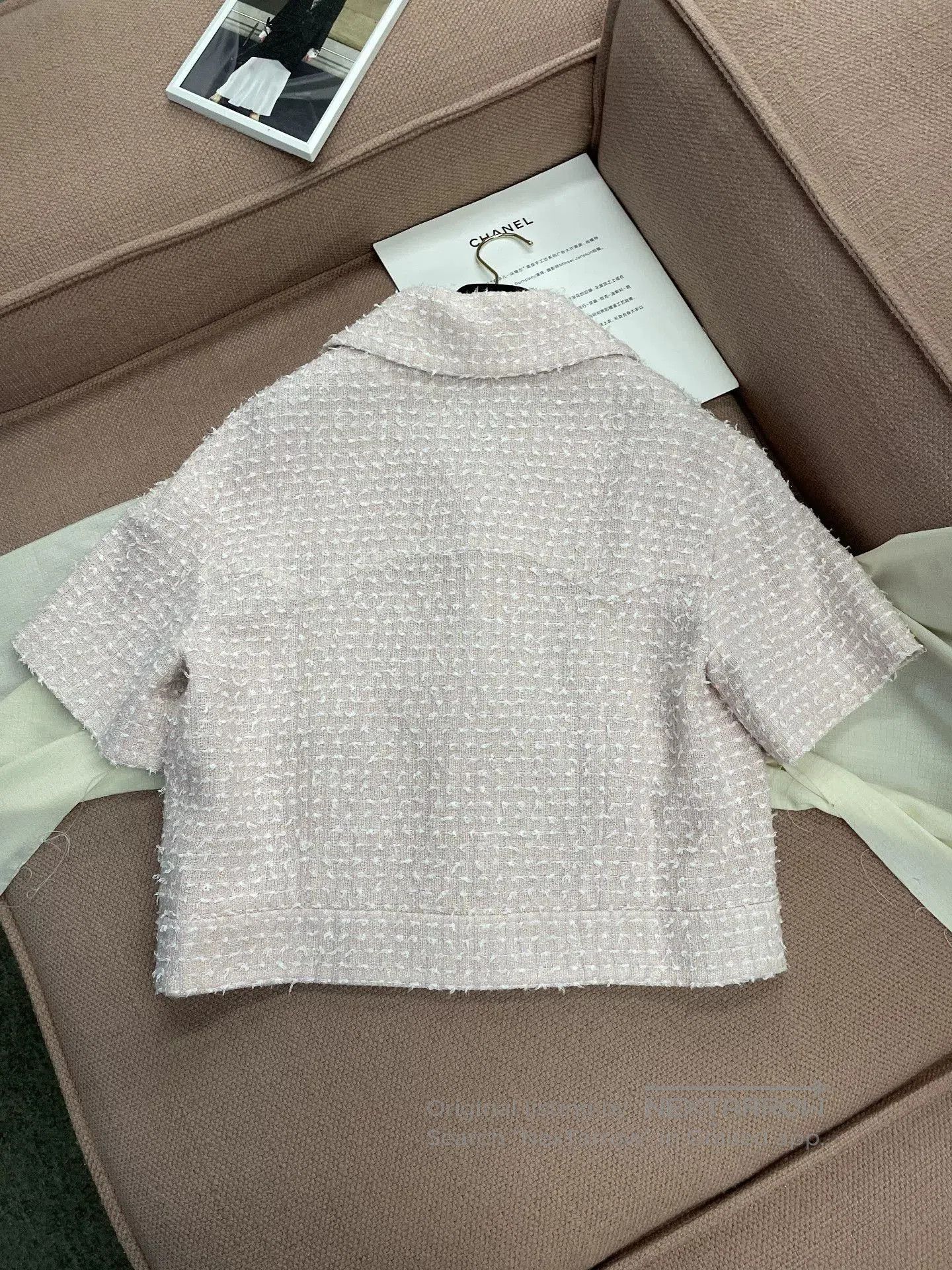 Chanel Chanel 24P Pink Collared Short-Sleeve Jacket. Size US XL / EU 56 / 4 - 3 Thumbnail