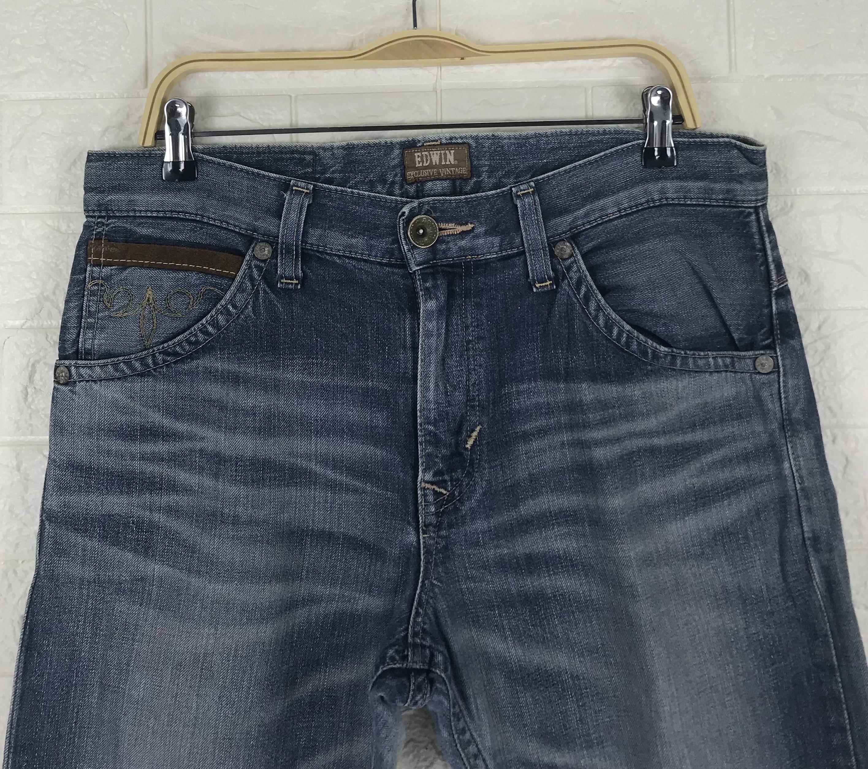 Edwin Vintage Edwin 403 XVS Blue Washed Jeans Size US 32 / EU 48 - 6 Thumbnail