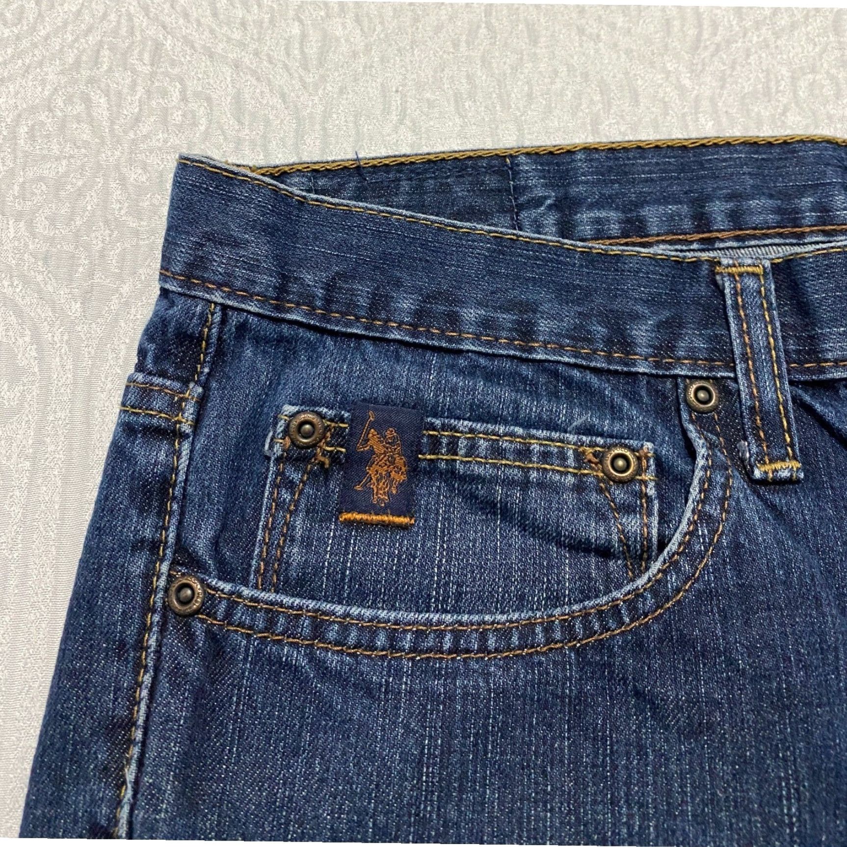 U.S. Polo Assn. VINTAGE US Polo ASSN Jeans Men 36x28 Blue Relaxed Straight Embroidered Big Pony Jeans Size US M / EU 48-50 / 2 - 3 Thumbnail