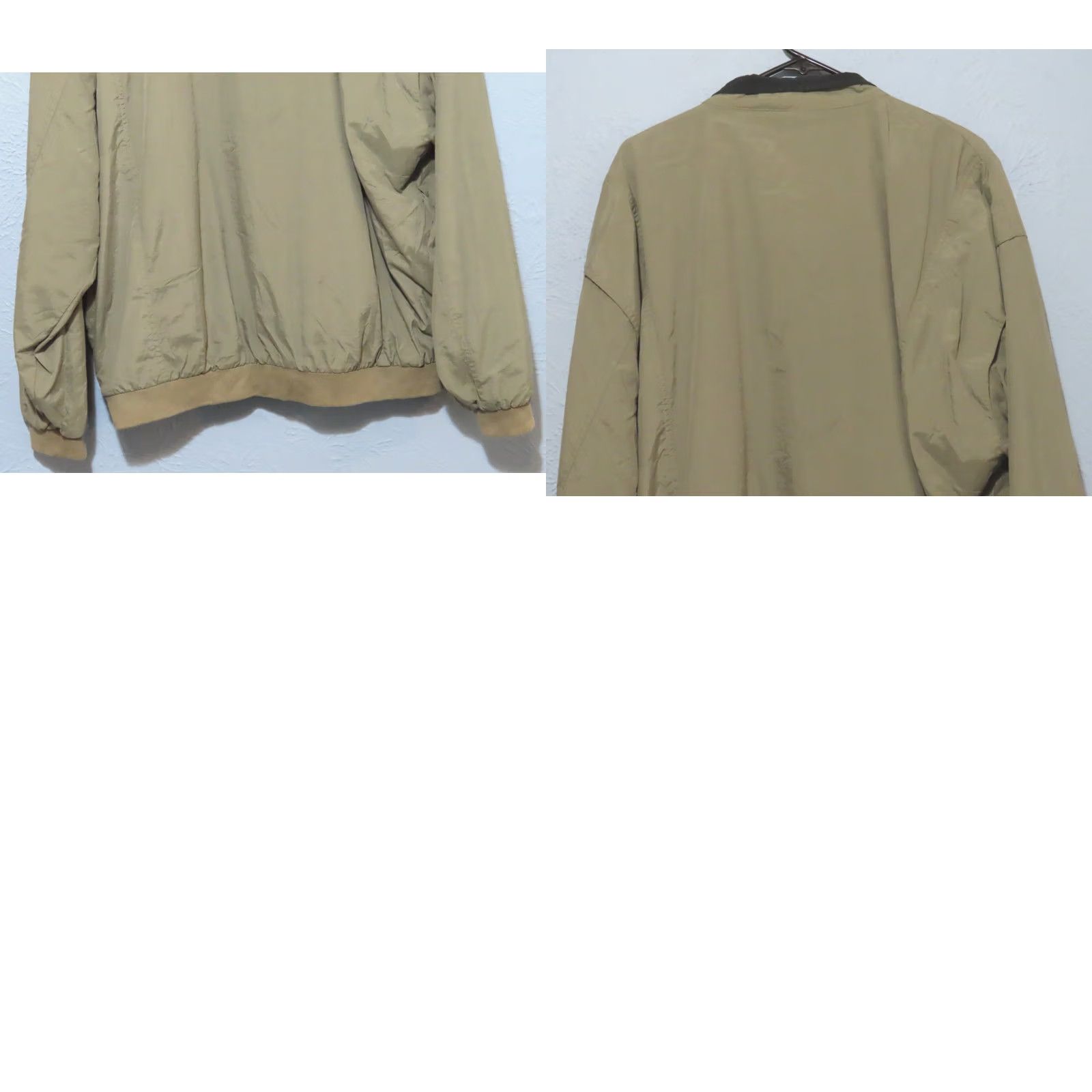 Dockers DOCKERS Golf Men's L 1/2 Button Pullover Windbreaker Jacket Khaki Beige Nylon Zipper Pockets Logo All Seasons Outdoor Windbreaker Summer Fall Winter Size US L / EU 52-54 / 3 - 8 Thumbnail