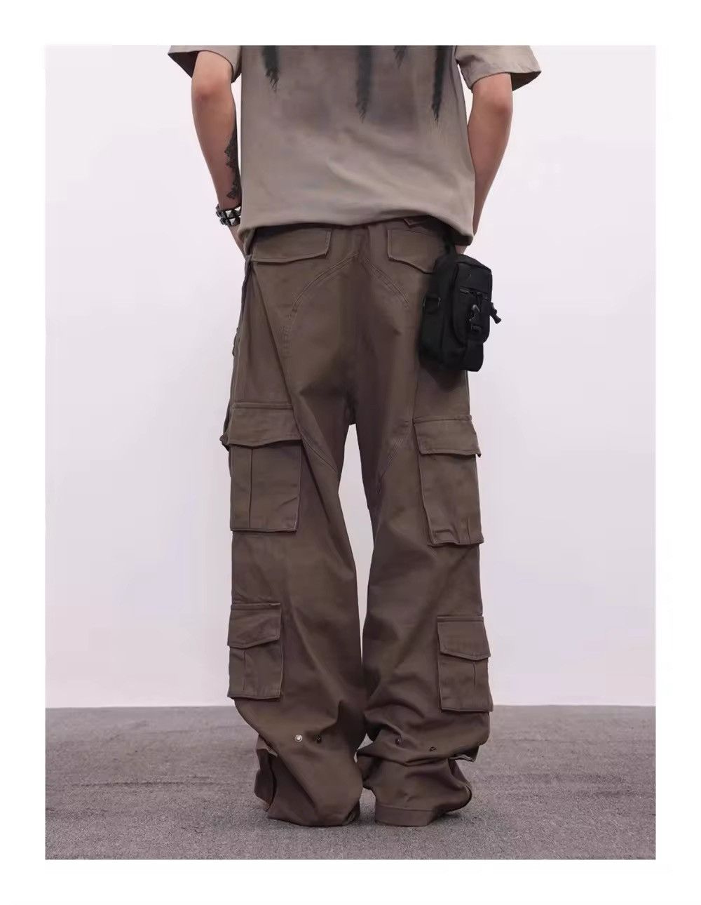 Designer × Vintage Vintage Zipper Leg Cargo Heavy Pants Trousers Size US 31 - 4 Thumbnail