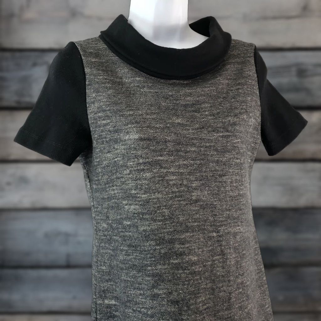 Theory Theory Dress Womens Short Sleeve Wool Blend Black Gray Sz 6 Size 28" / US 6 / IT 42 - 1 Thumbnail