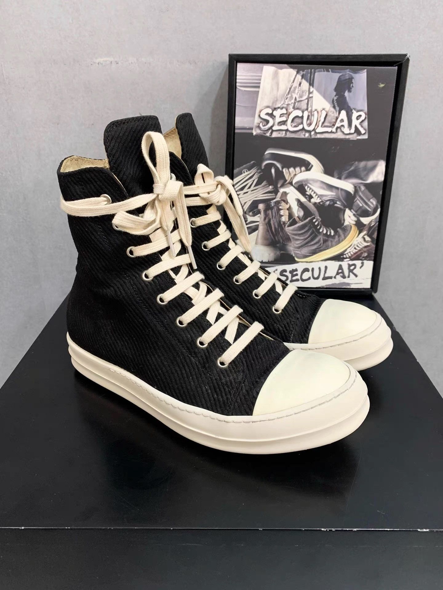 Rick Owens Rick Owens Canvas High-Top Big Converse K34 Size US 8.5 / EU 41-42 - 3 Thumbnail