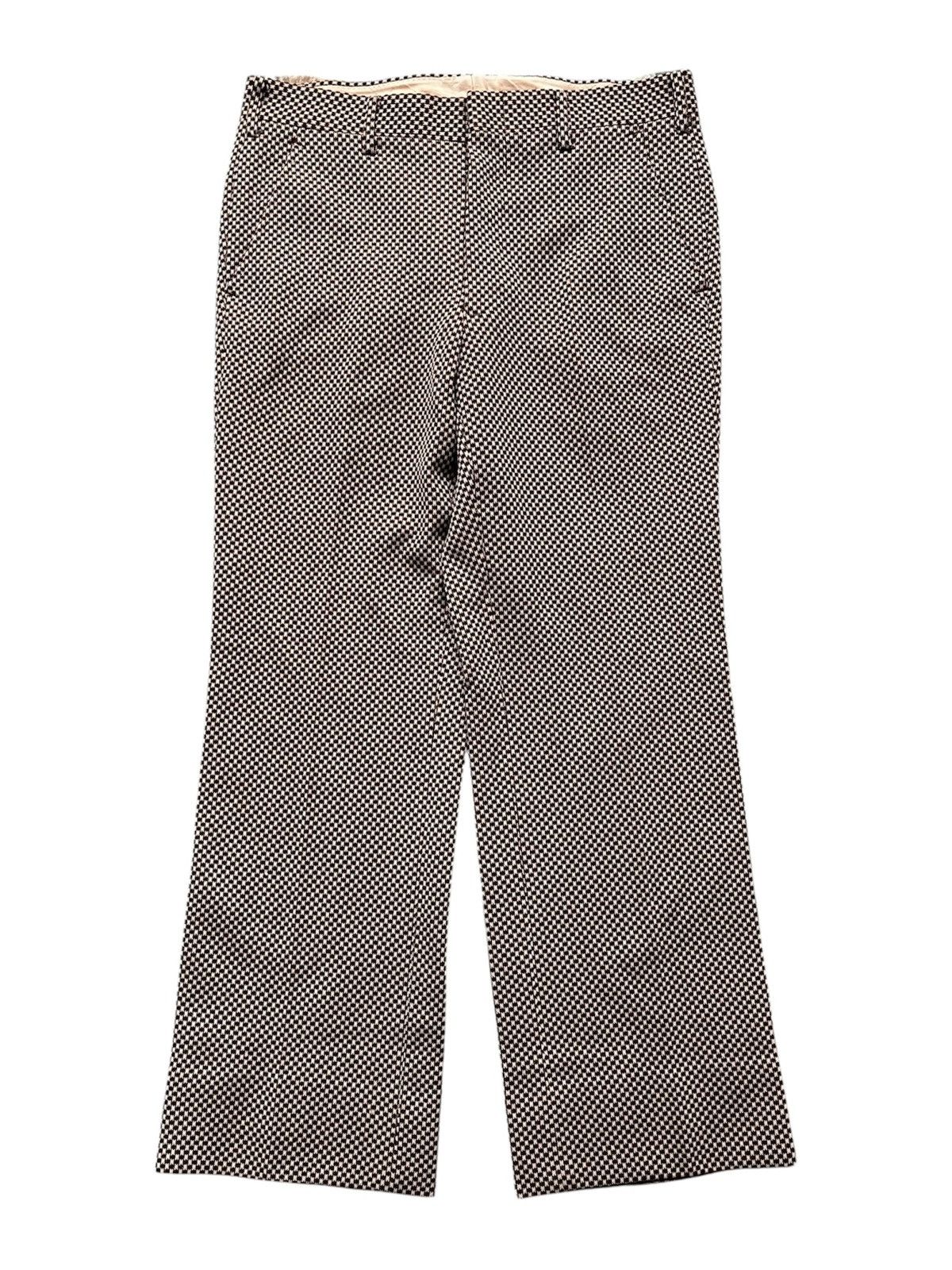 Vintage 1980 Japanese Tailoring Houndstooth Flared Slack Harnden Size US 32 / EU 48 - 1 Thumbnail
