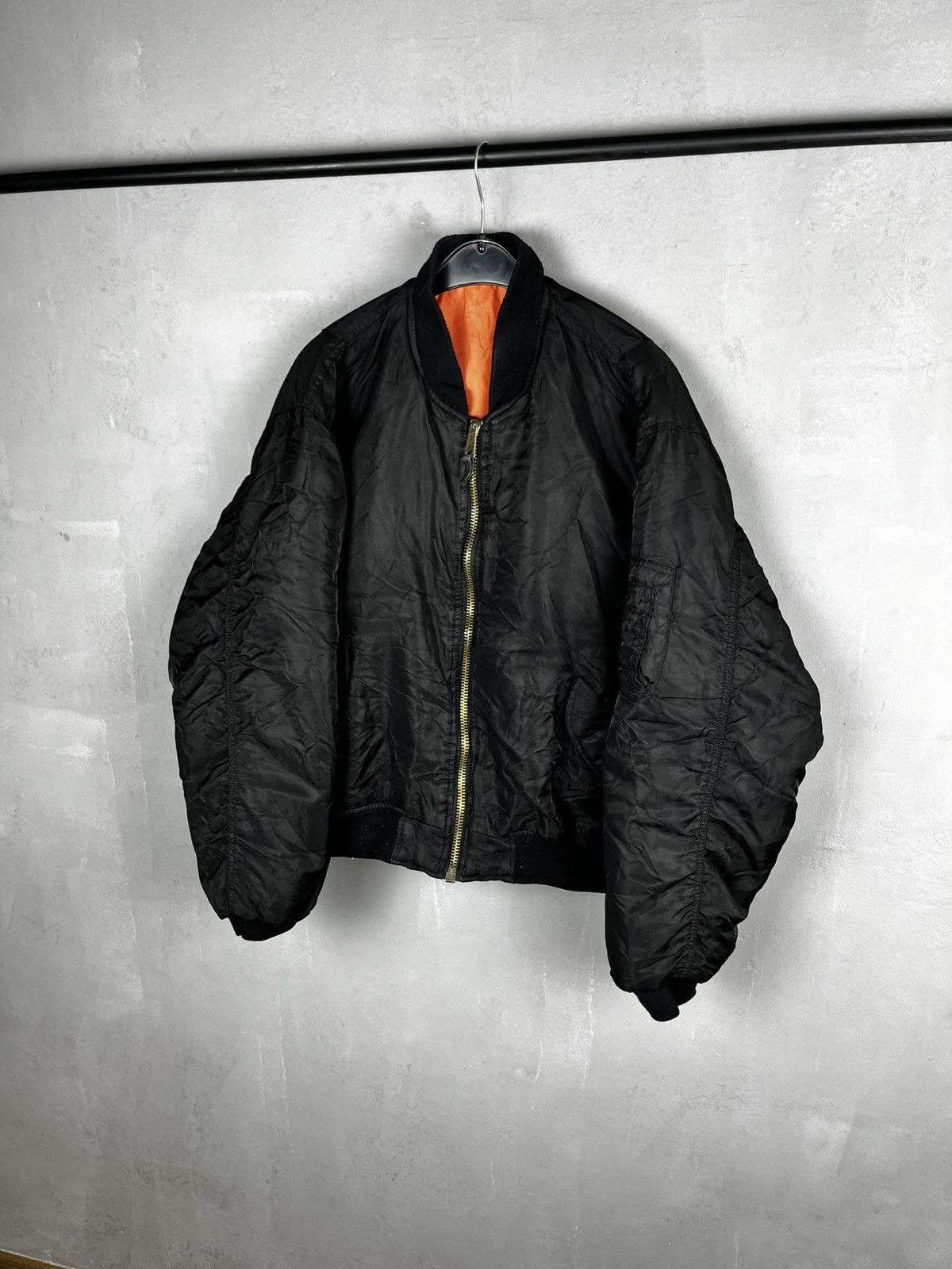 Vintage MA-1 Bomber Jacket 78 Black Size Large Size US L / EU 52-54 / 3 - 1 Thumbnail