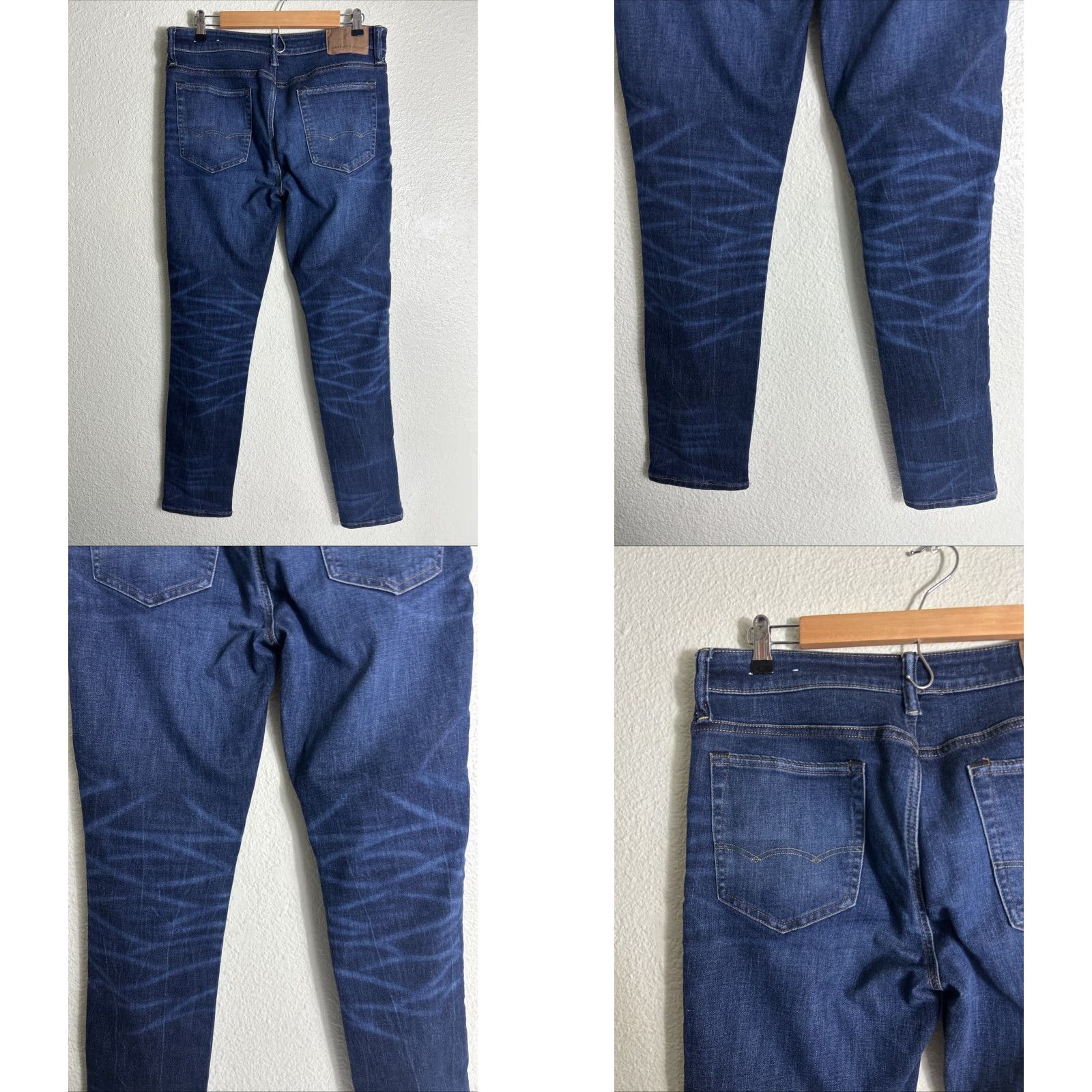 American Eagle Outfitters american eagle Next Level Airflex jeans Dark Wash Distressed Size 32x32 Skinny Size US 32 / EU 48 - 8 Thumbnail