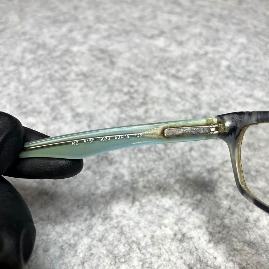 Vintage Ray-Ban Eyeglasses Frame RB 5150 5023 50 19 135 MM Tortoise Blue Green Women Size ONE SIZE - 7 Thumbnail