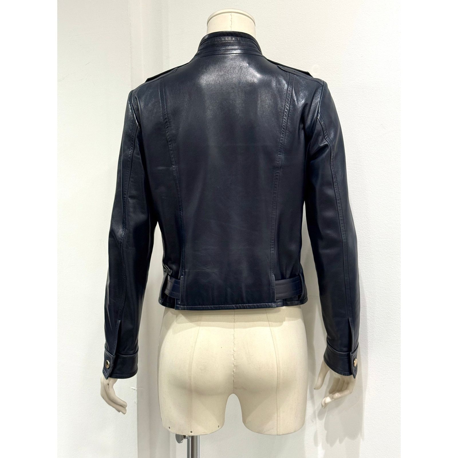 Gucci 2000s Gucci belted biker leather jacket Size US S / EU 44-46 / 1 - 4 Thumbnail