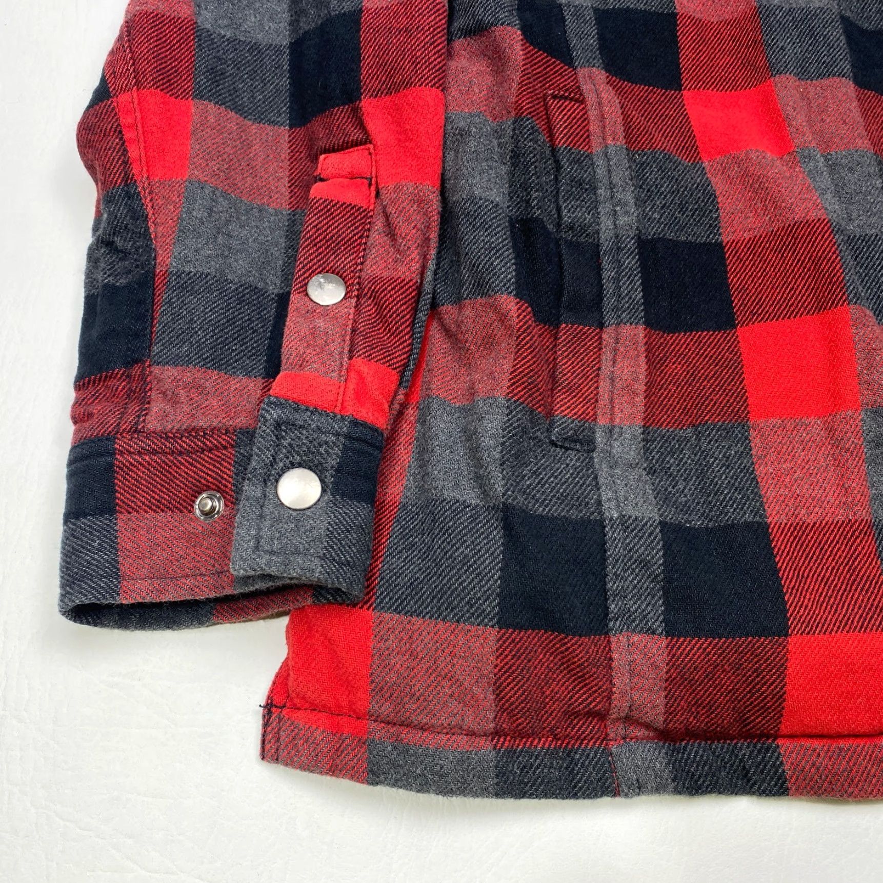 CO Duluth Trading Co Flapjack Flannel Shirt Women's XL Red Black Plaid Quilted 7862 Size XL / US 12-14 / IT 48-50 - 3 Thumbnail