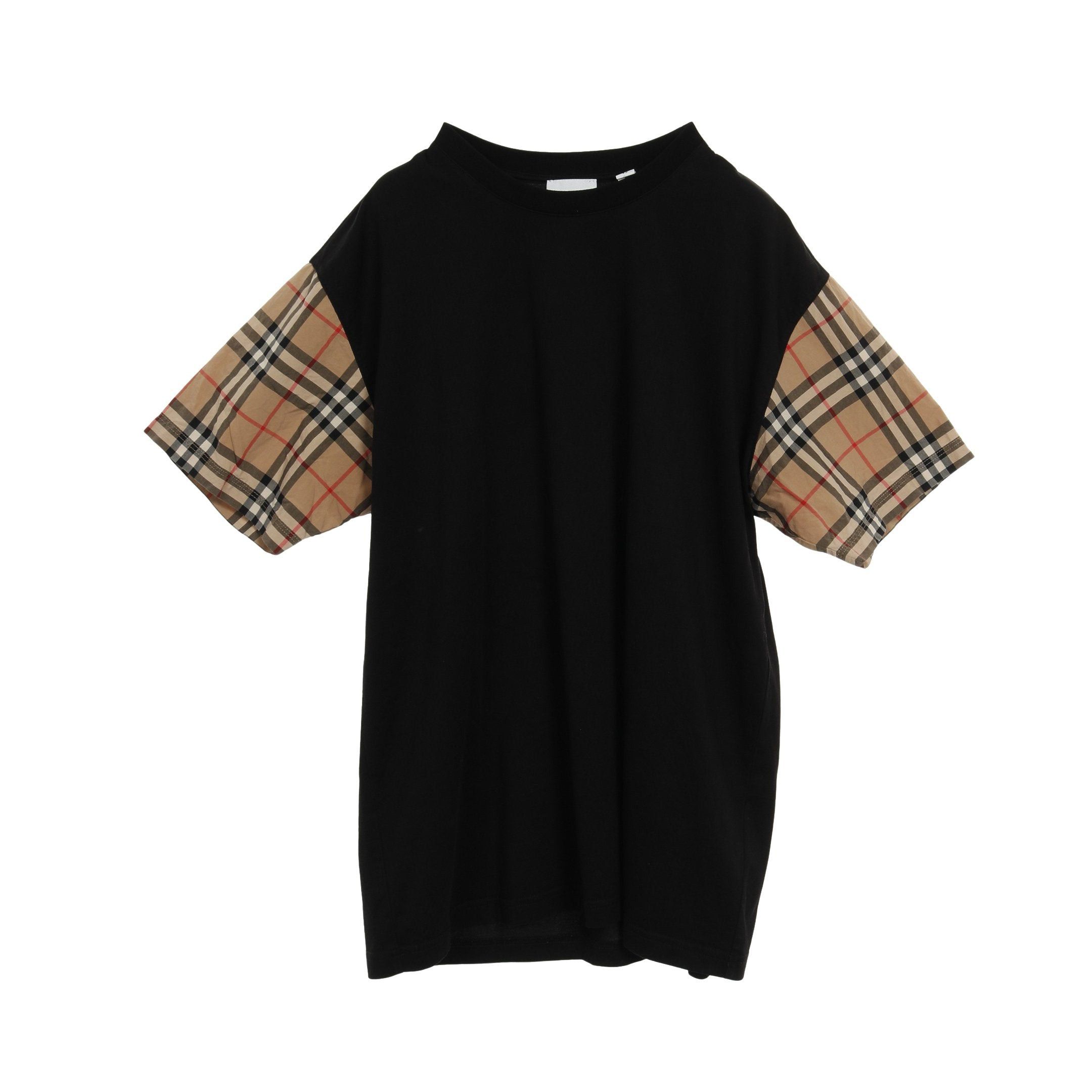 Burberry Burberry Nova Check T-Shirt Cotton Black Beige Color-Block Size ONE SIZE - 1 Thumbnail