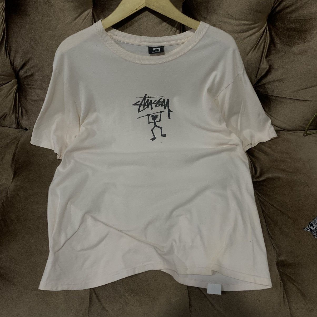 Stussy Warior Man tee Soft Pink Colour