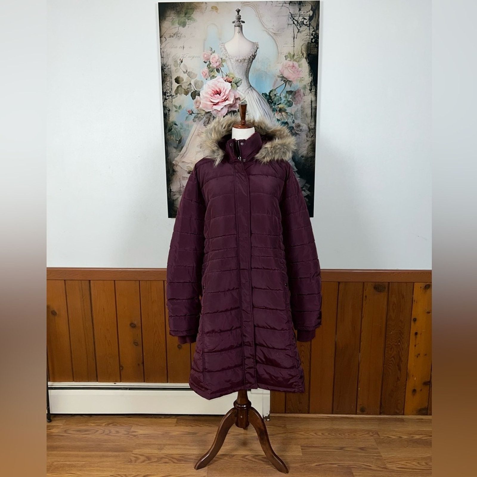Other Gorgeous Ellos Burgundy Parka! Size 4XL / US 24-26 - 2 Thumbnail