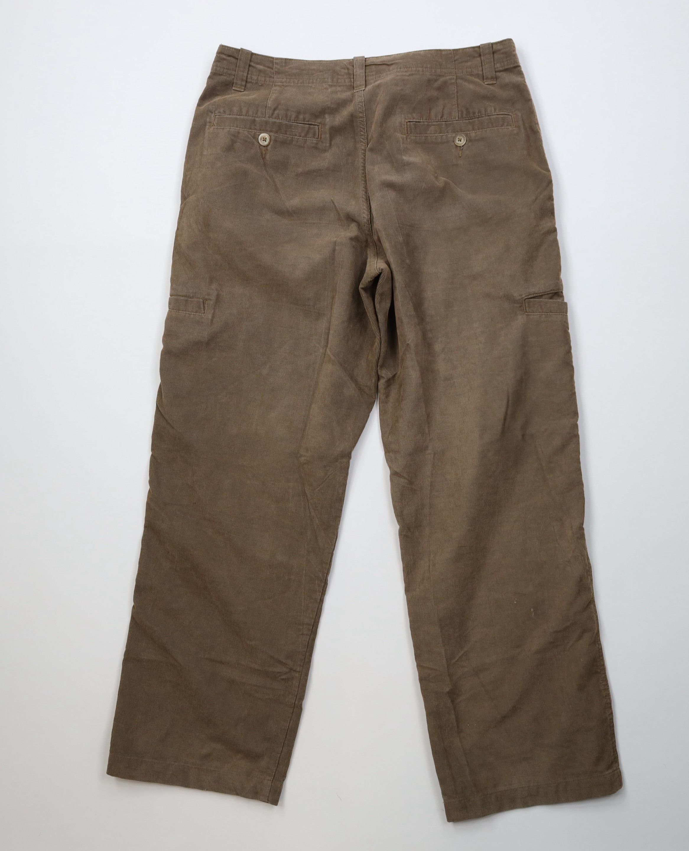 Vintage Vintage 90s Streetwear Wide Leg Corduroy Cargo Pants Beige Size US 34 / EU 50 - 9 Thumbnail