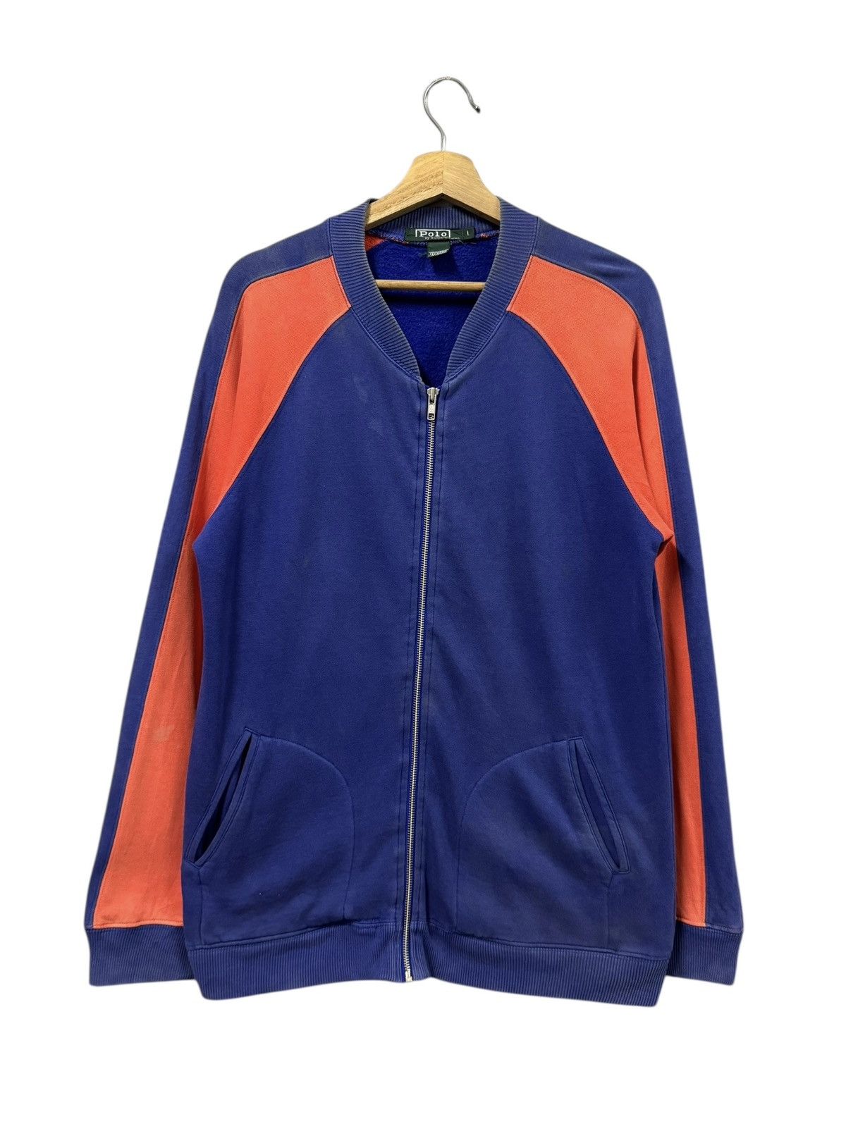 Polo Ralph Lauren × RRL Ralph Lauren × Vintage Vtg🔥90’s Polo Ralph Lauren RPL-91 Bomber Sweater Jacket Size US L / EU 52-54 / 3 - 2 Thumbnail