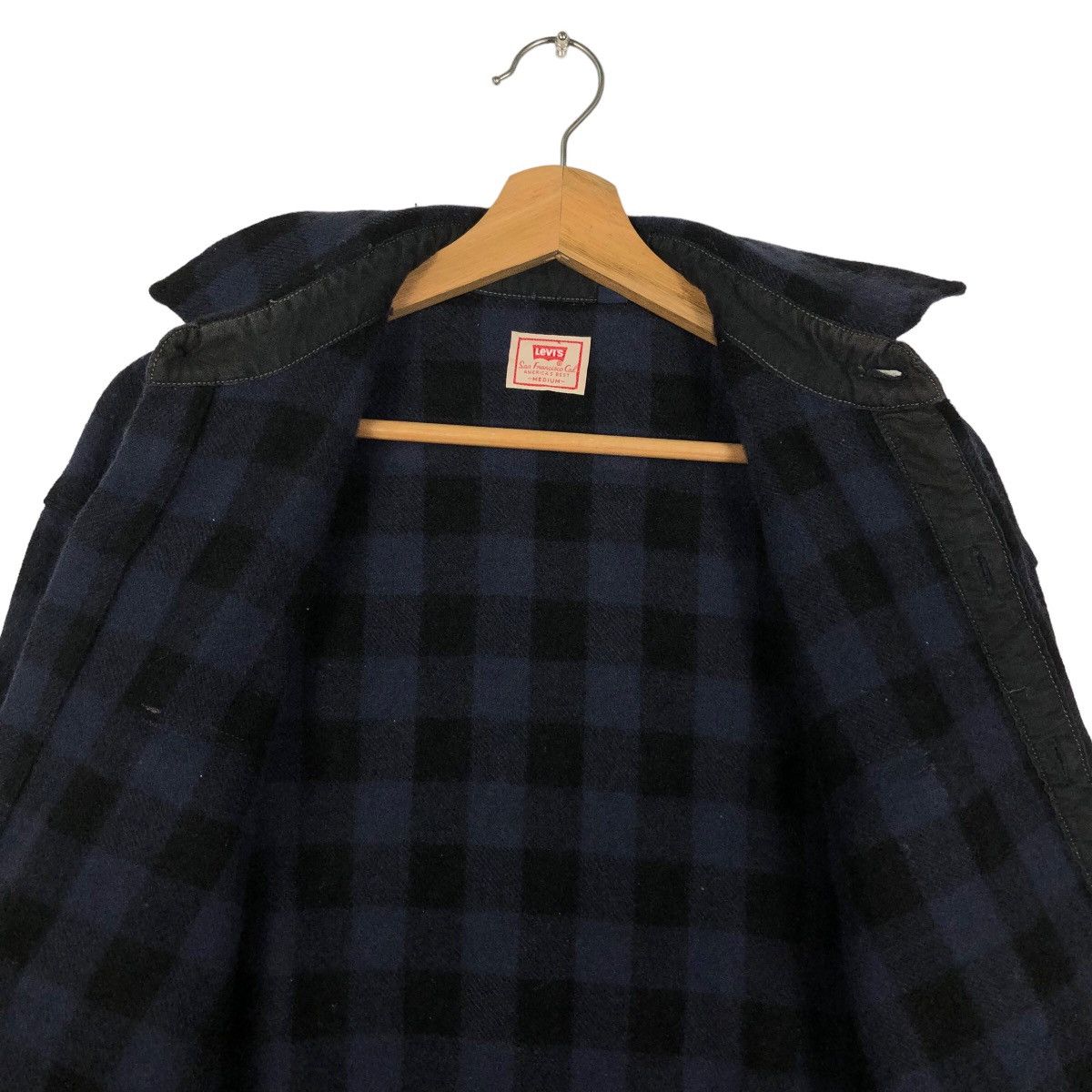 Levi's 🔥Vintage Flannel Jacket Wool Levi’s Tartan Checkered Design Size US M / EU 48-50 / 2 - 10 Thumbnail