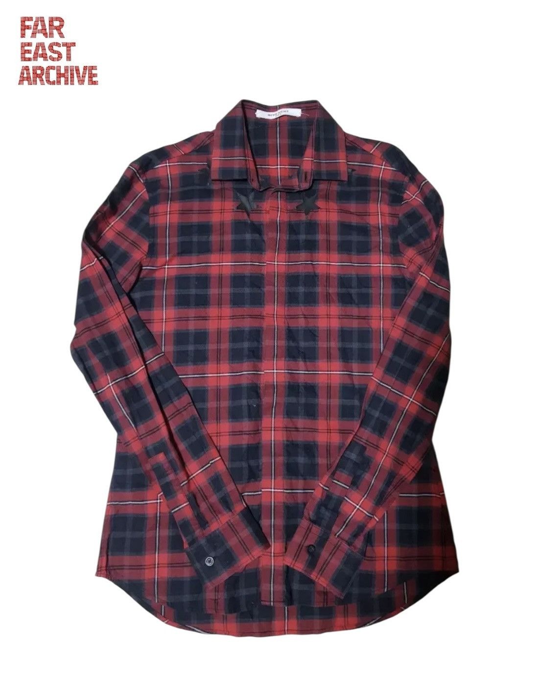 Givenchy Givenchy Star Red Flannel Button Shirt Size US M / EU 48-50 / 2 - 1 Thumbnail