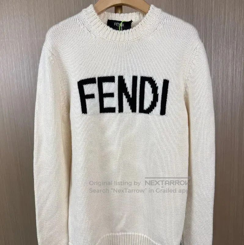 Fendi Fendi White Wool Women’s Knitted Sweater . Size XXL / US 16-18 / IT 52-54 - 1 Thumbnail
