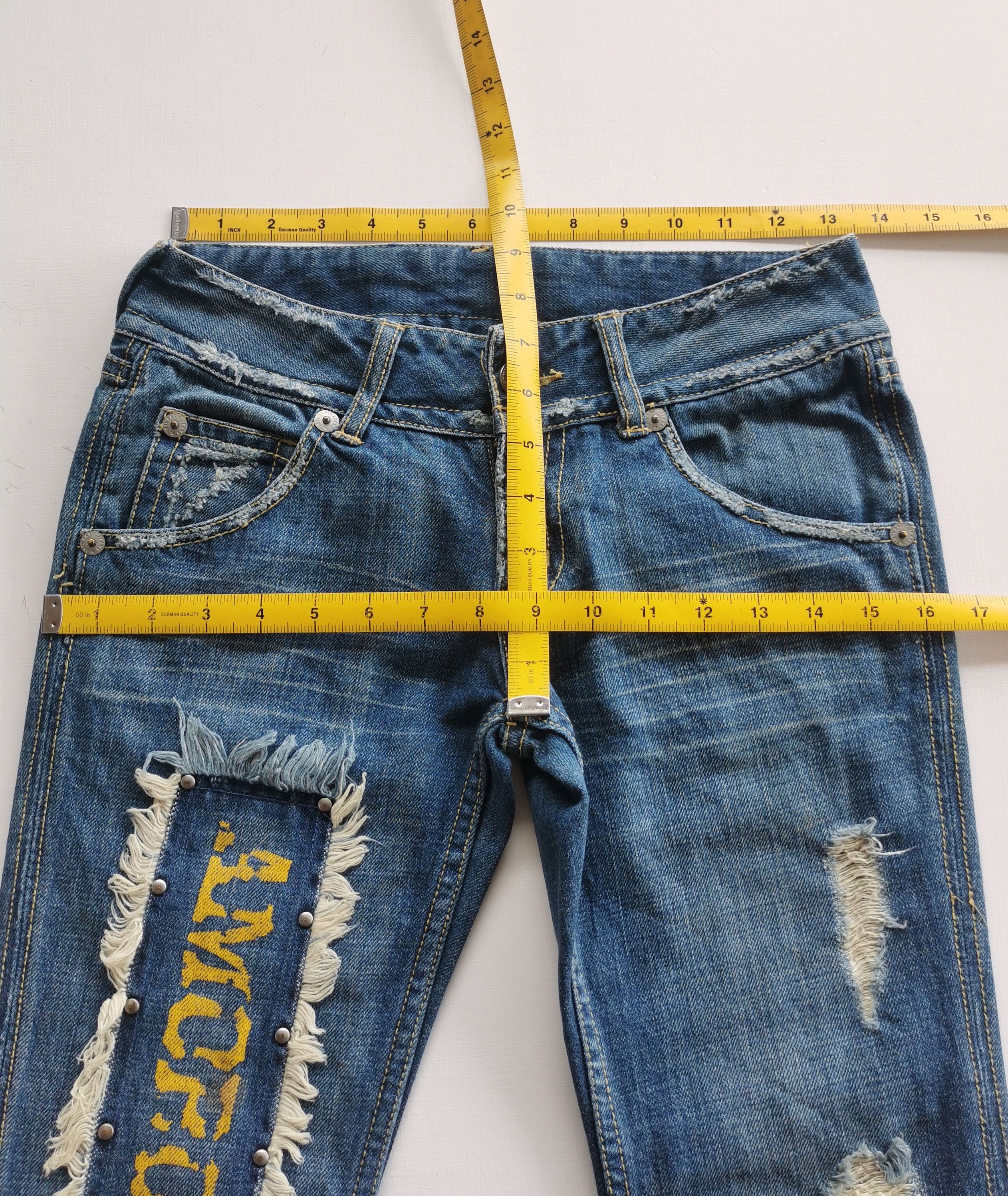 Tornado Mart flared patches jeans Size 27" / US 4 / IT 40 - 2 Thumbnail