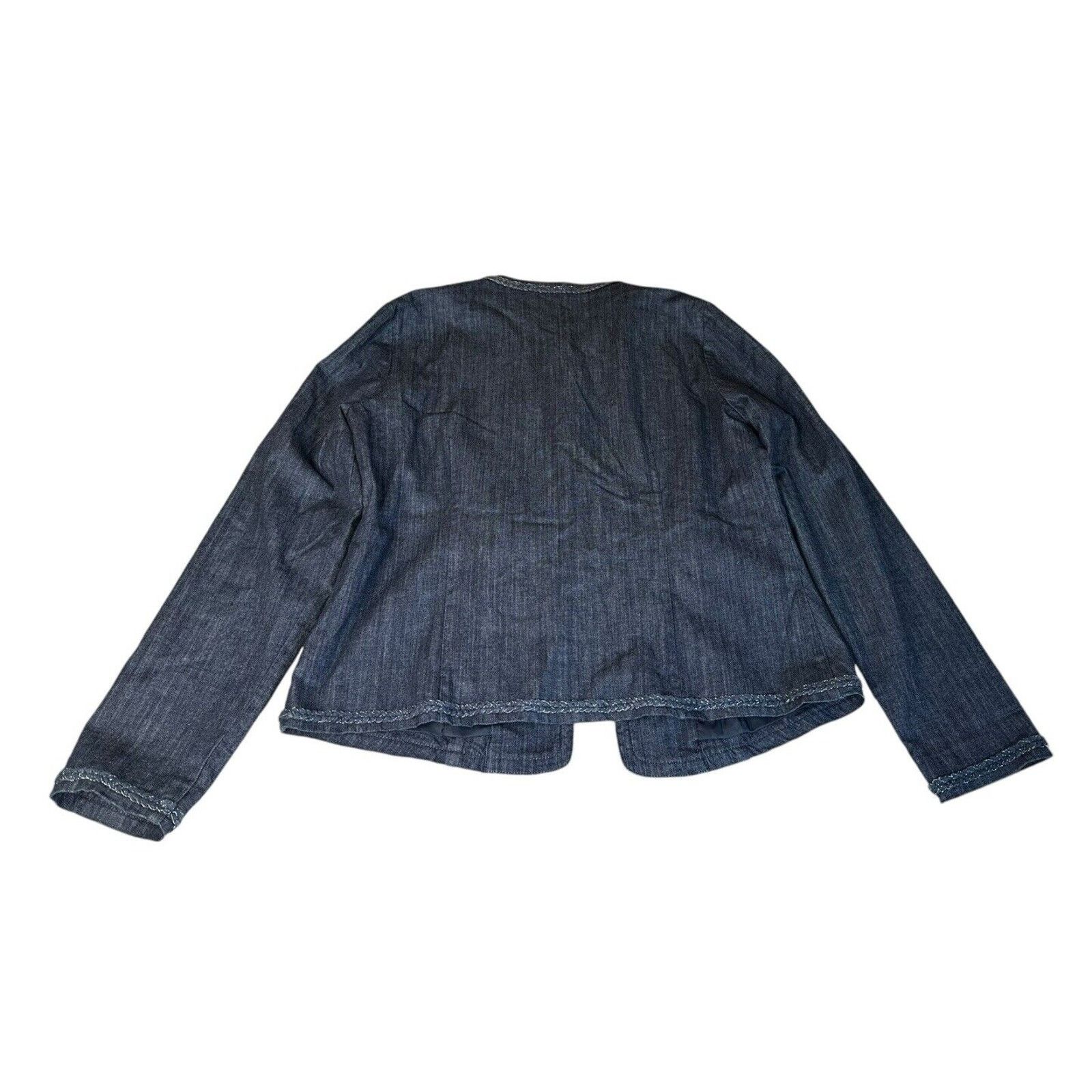 Other Christopher & Banks Stretch Denim Braided Metallic Jacket M Size M / US 6-8 / IT 42-44 - 5 Thumbnail