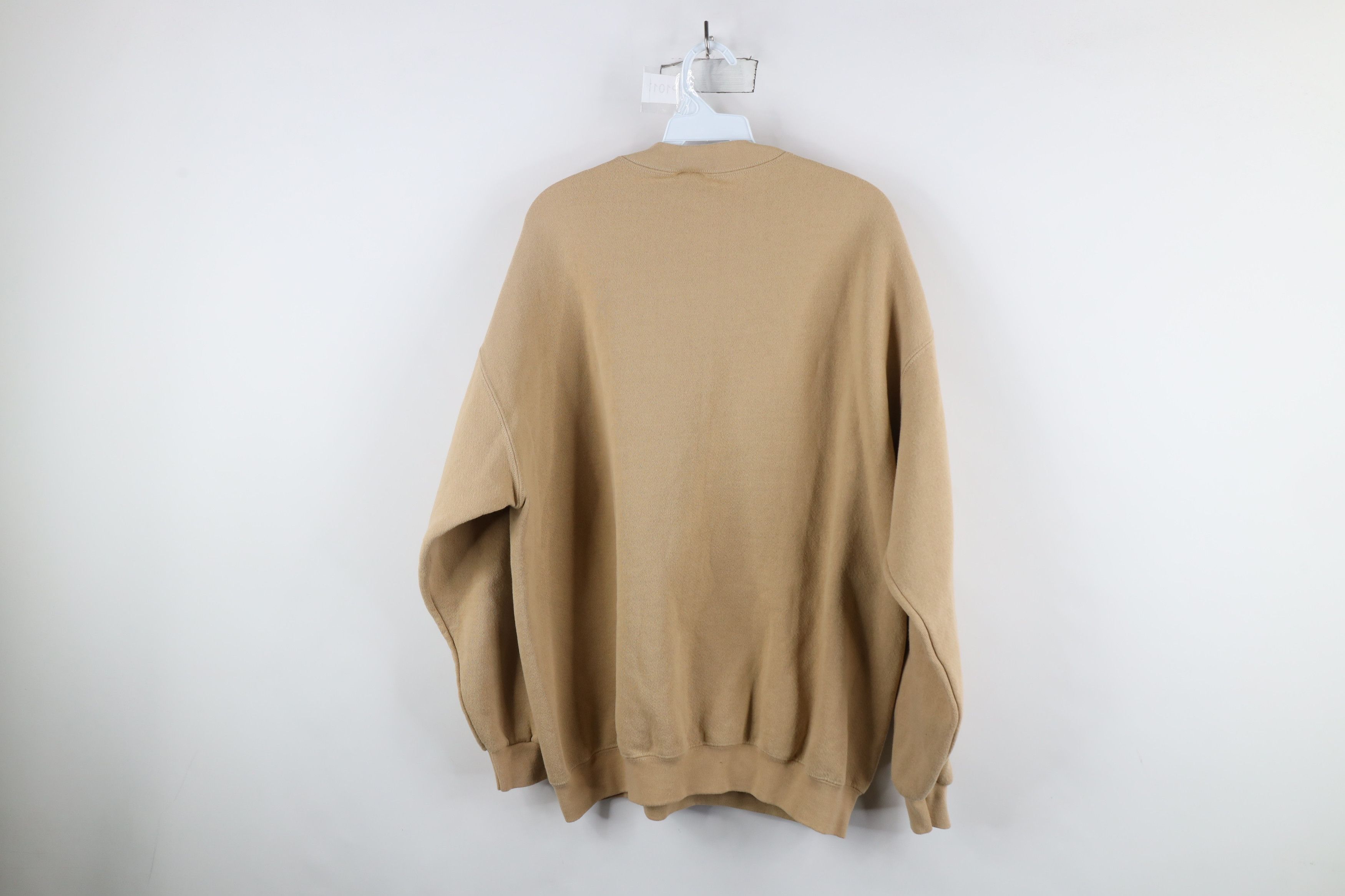 Vintage Vintage 90s Streetwear Crewneck Sweatshirt Beige Brown USA Size US XL / EU 56 / 4 - 6 Thumbnail
