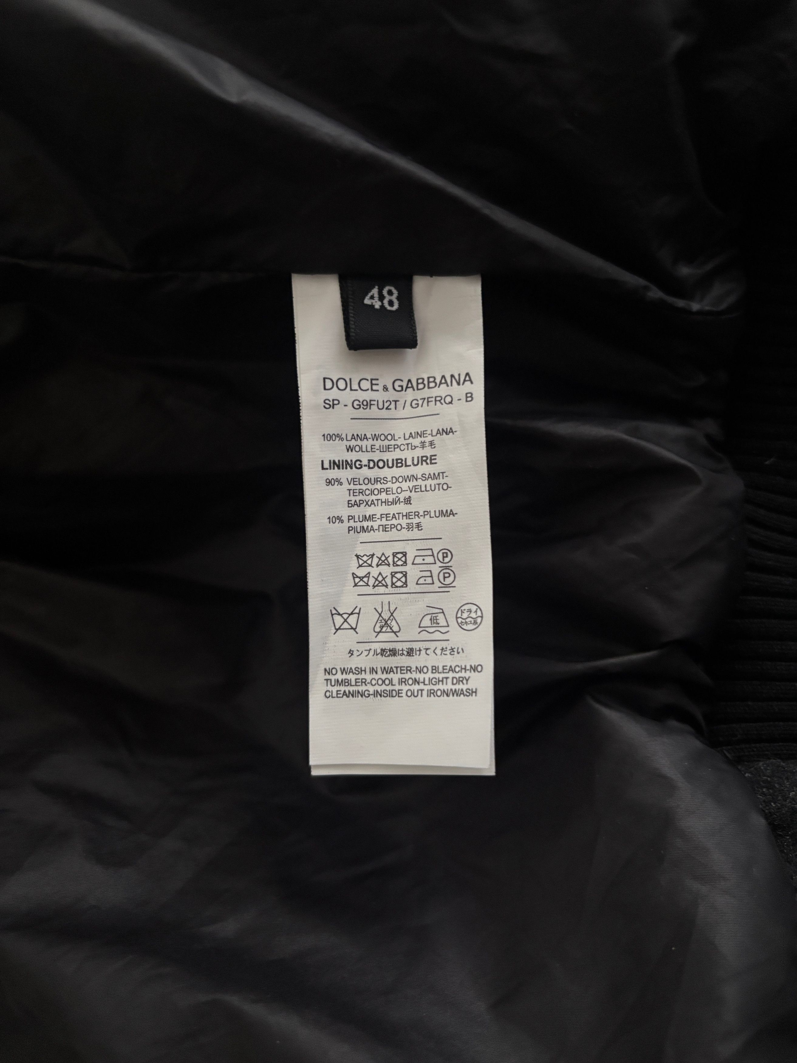 Dolce & Gabbana Bird, Dog Patch Wool Down Bomber Jacket - 48 S- M Size US M / EU 48-50 / 2 - 10 Thumbnail
