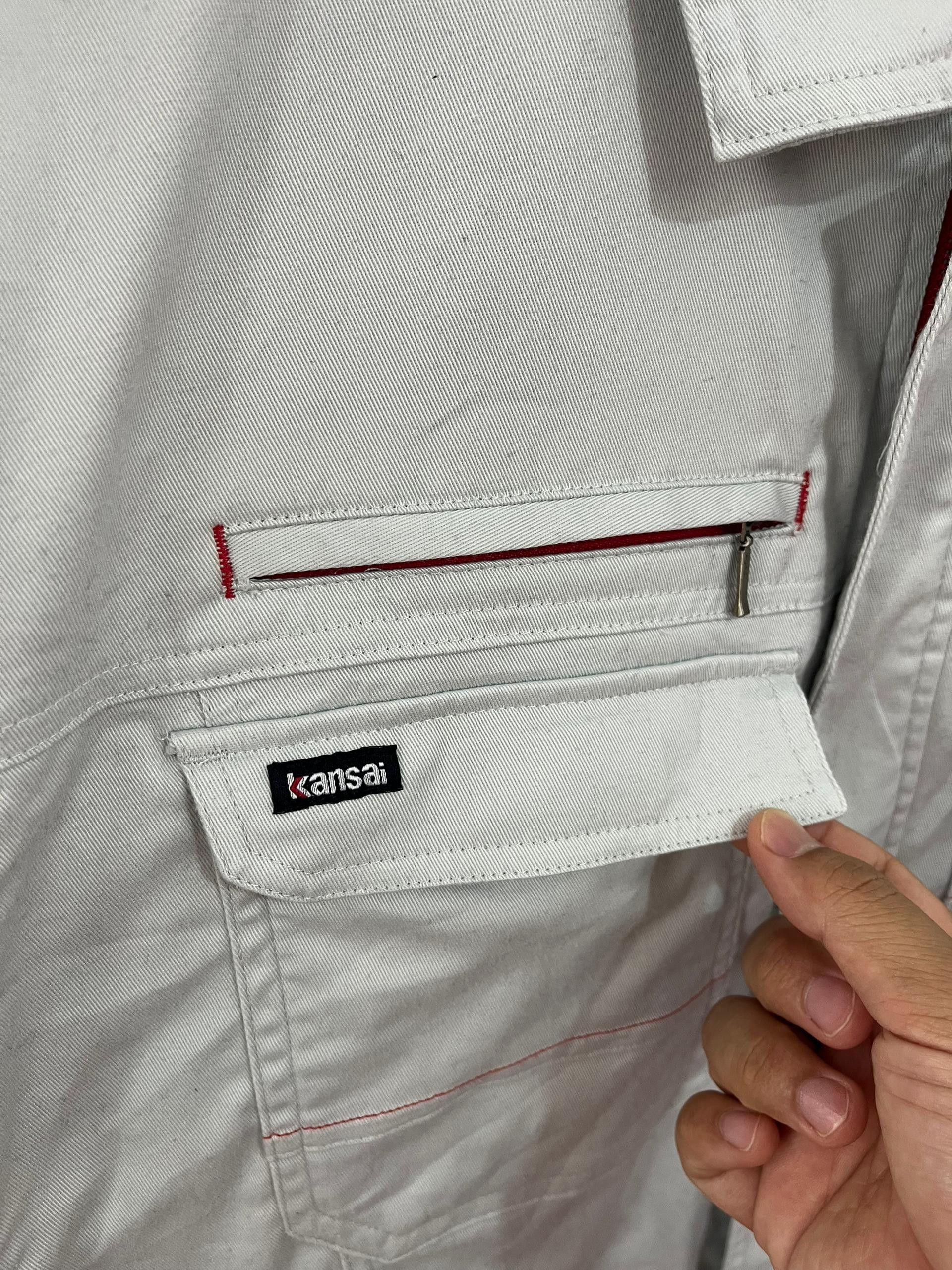 Kansai Yamamoto Kansai Yamamoto Light Grey Utility Work Jacket Size US L / EU 52-54 / 3 - 5 Thumbnail