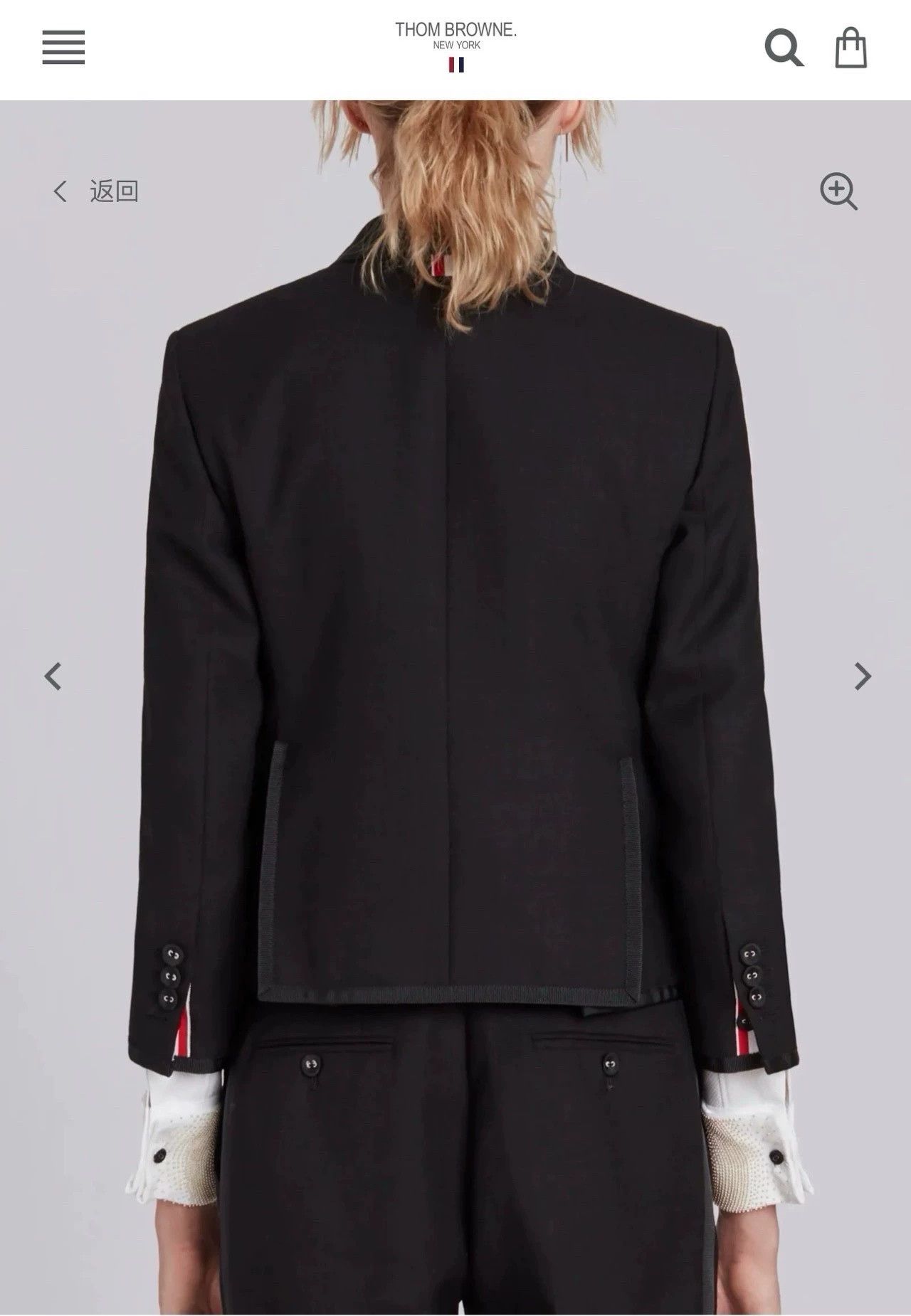 Thom Browne Thom Browne Classic Black Piping Wool Blazer Silk Lining Size S / US 4 / IT 40 - 6 Thumbnail