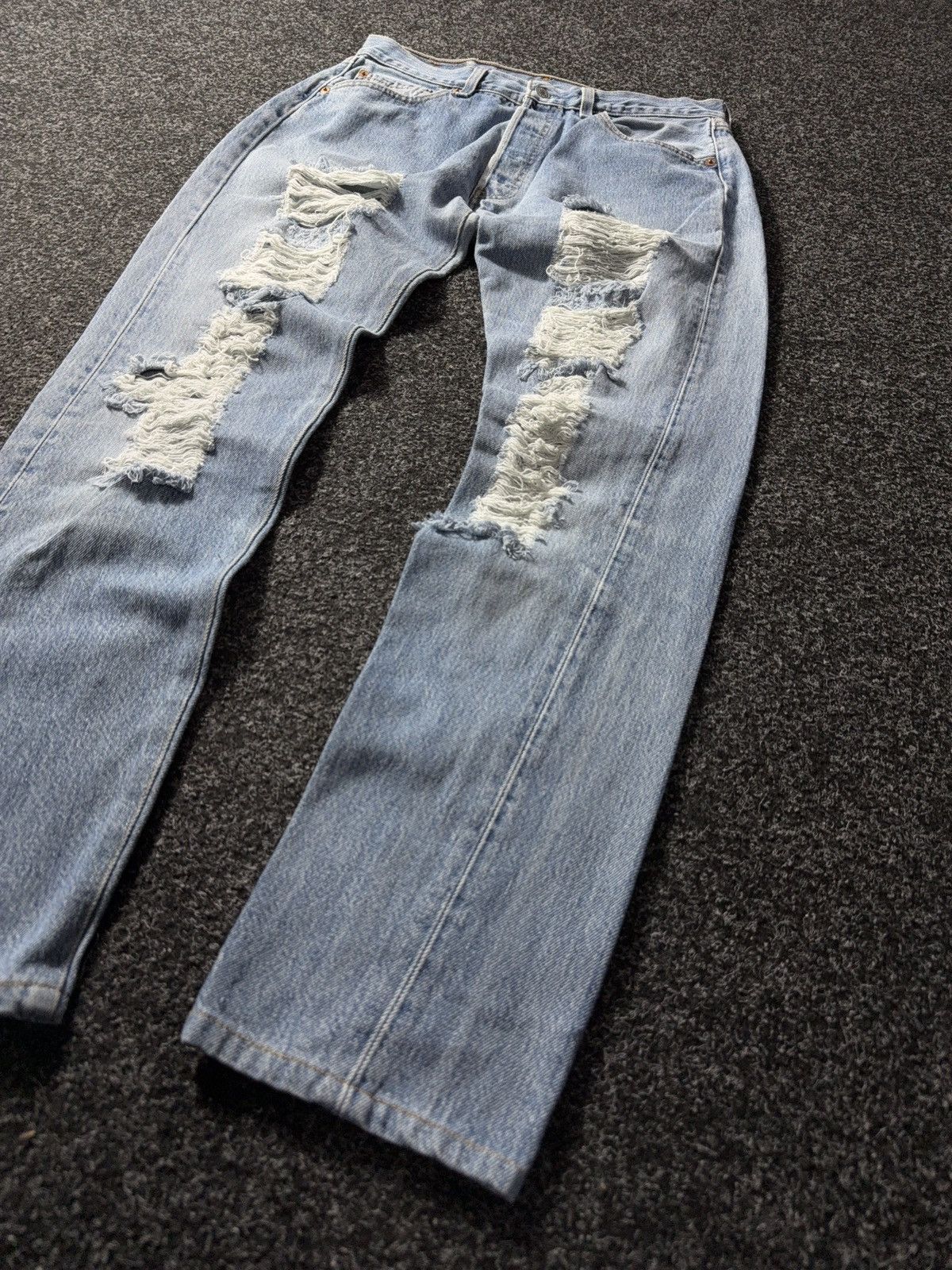 Levi's × Vintage Vintage 90s Levi’s 501 Distressed Denim Pants Jeans y2k Size US 33 - 3 Thumbnail