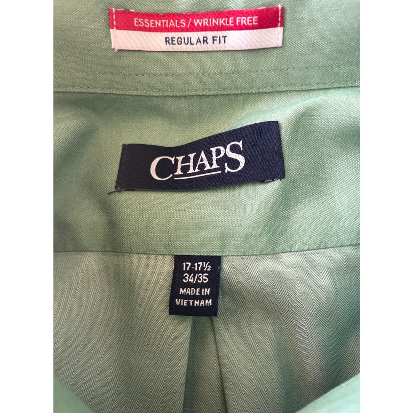 Chaps Chaps Shirt Mens 17.5 Regular Fit Oxford Blue Wrinkle Free Size US XXL / EU 58 / 5 - 6 Thumbnail