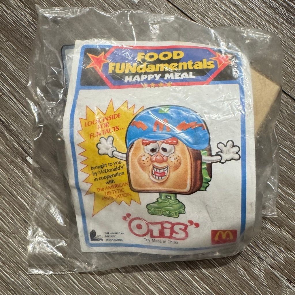 Vintage 1992 McDonald's Otis Food Fundamentals Happy Meal Toy Size ONE SIZE - 1 Thumbnail