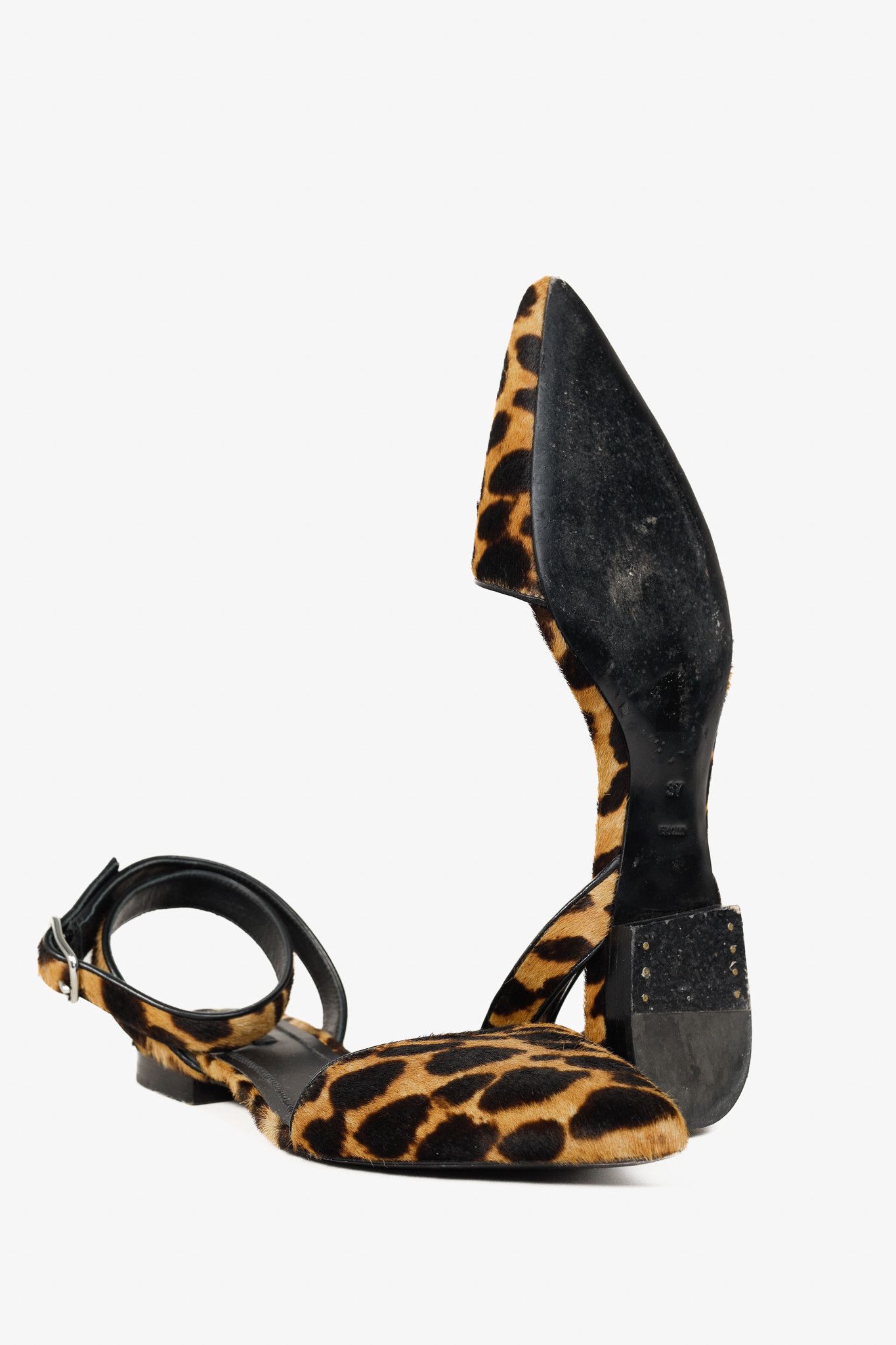 Alexander Wang Alexander Wang Lara Leopard Calf-Hair Pointed-Toe Flats Size US 6.5 / IT 36.5 - 4 Thumbnail