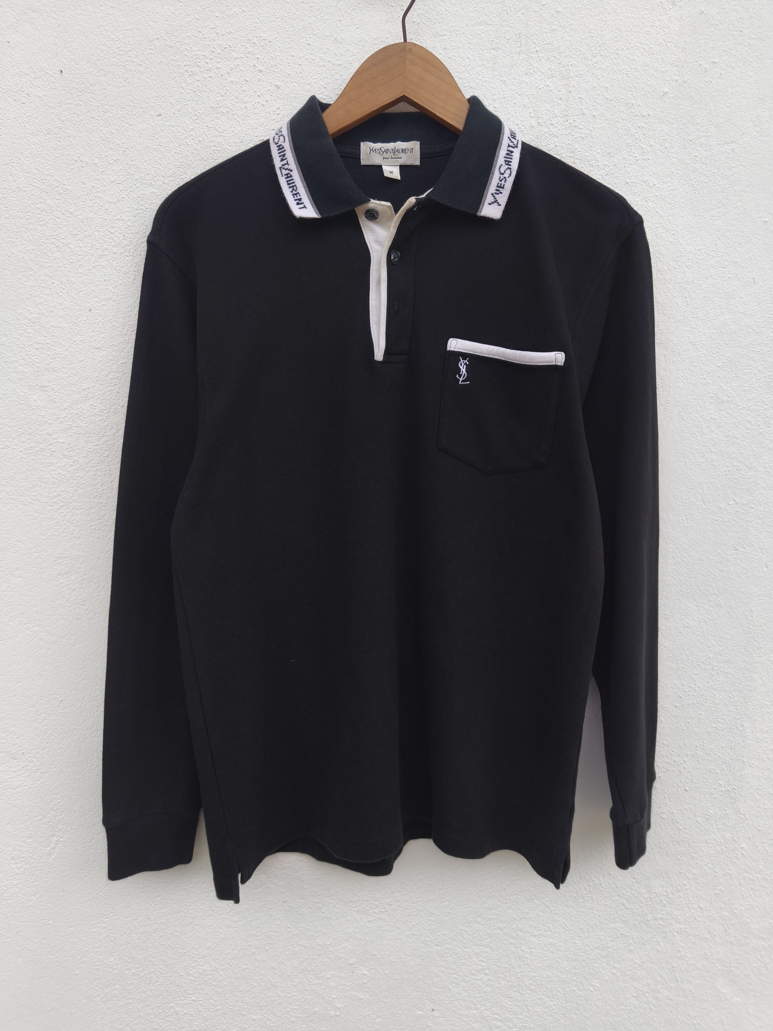 Yves Saint Laurent 🔥 Yves Saint Laurent polo long sleeve shirt Size US M / EU 48-50 / 2 - 2 Thumbnail
