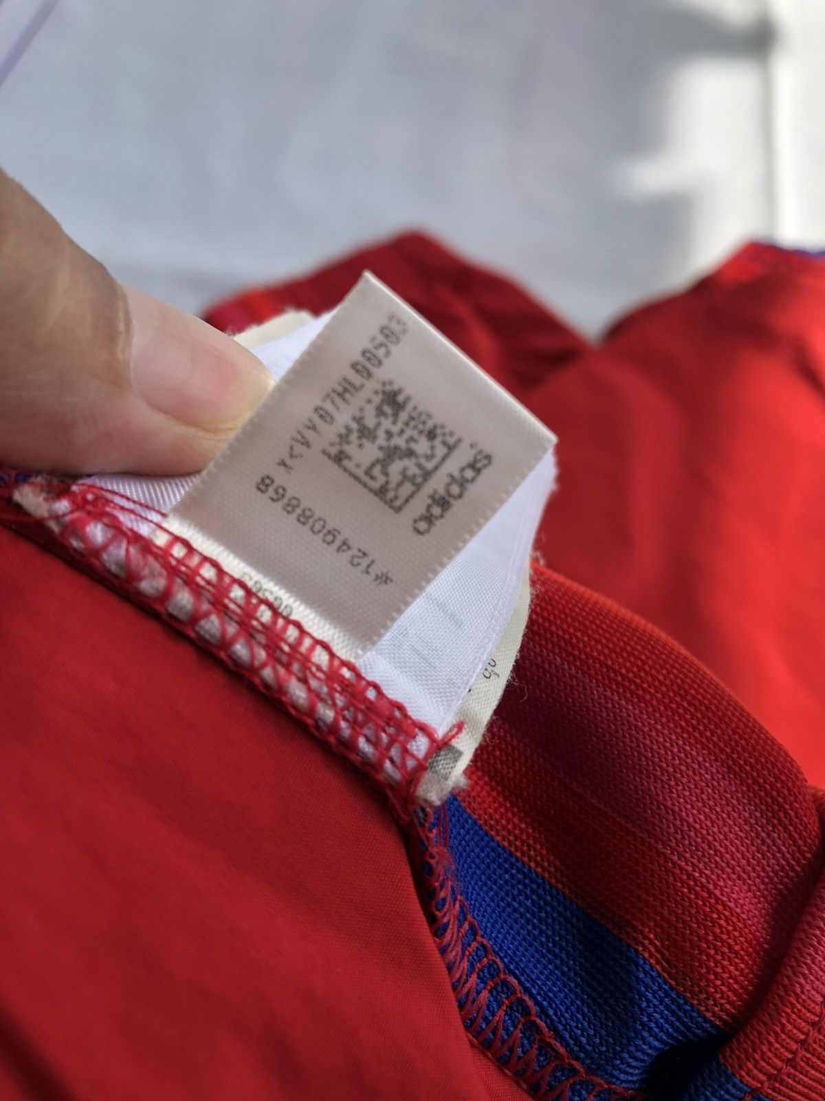 Adidas Vintage Adidas Trefoil Red jogger pant Size US 29 - 10 Thumbnail