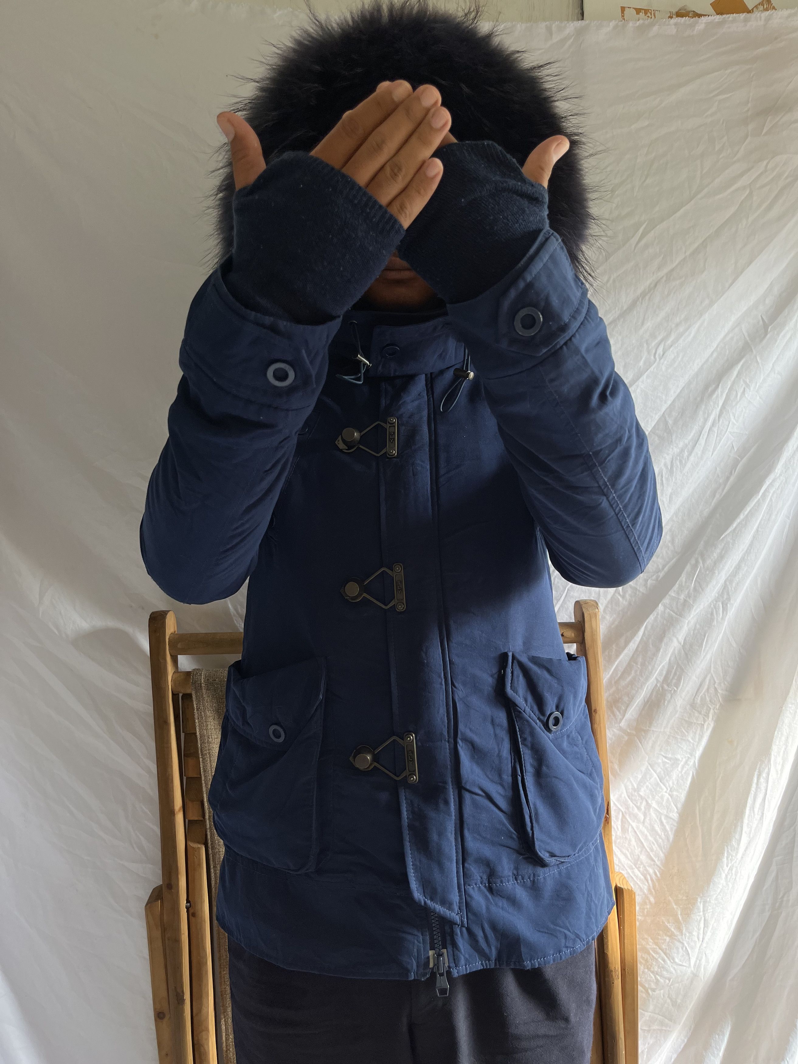 Le Grande Bleu (L.G.B.) SLY Japanese Brand Fur Raccoon Jacket Thumb Hole Design Size US S / EU 44-46 / 1 - 2 Thumbnail