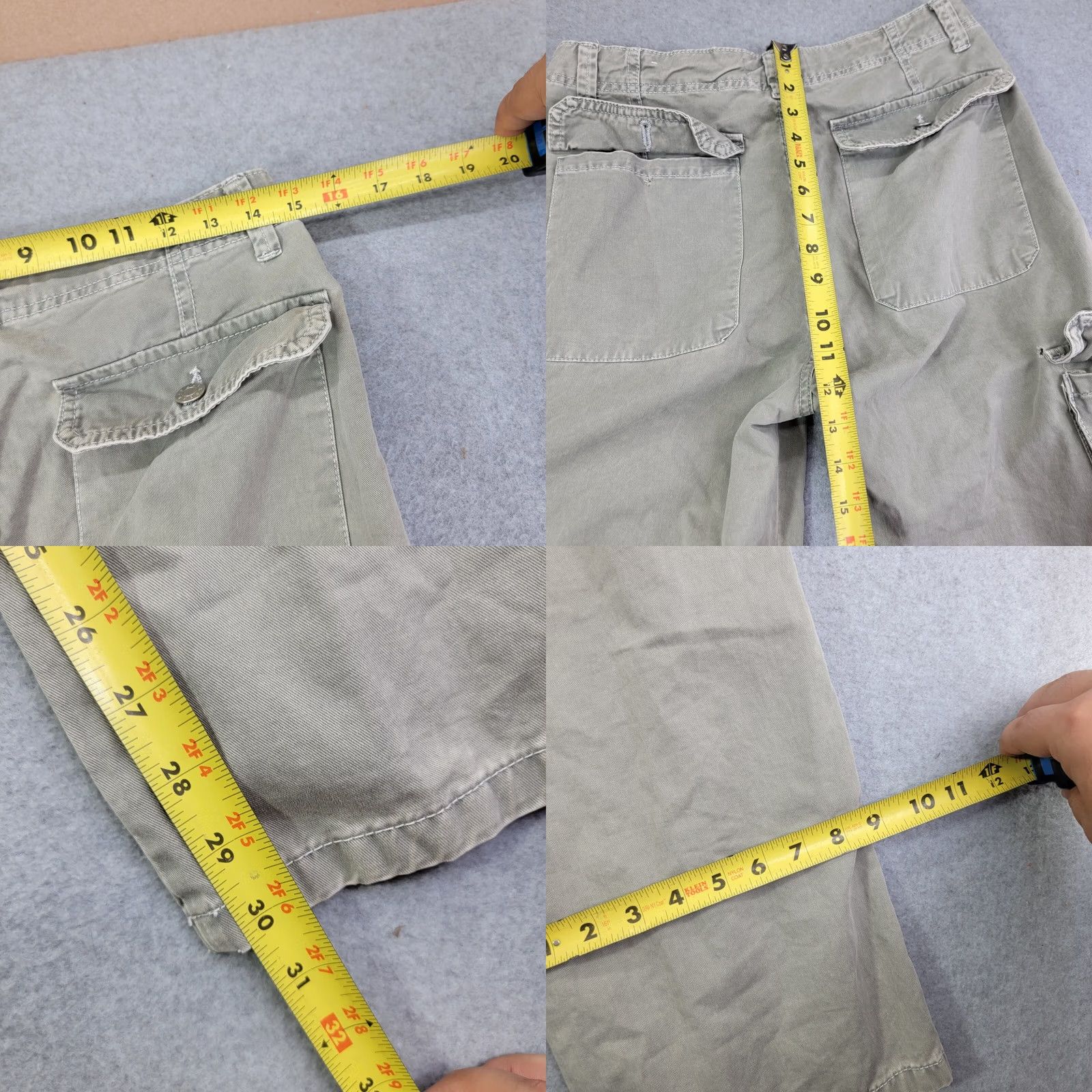 Vintage Pull&Bear pants Women's size 6 cargo distressed utility trousers - Beige - Cotton - 6 - Women - Trousers Size 28" / US 6 / IT 42 - 9 Thumbnail